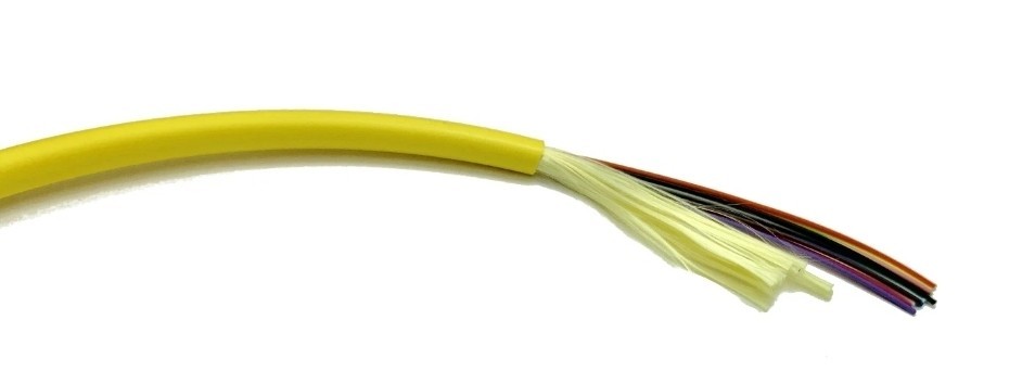 360ft - 12 Strand Indoor Riser Singlemode Corning Glass Fiber Optic Cable