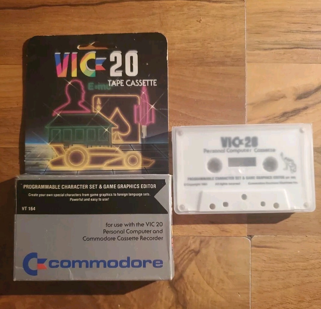 Programmable Character Set & Gamegraphics Editor Cassette VIC-20 Commodore 1981
