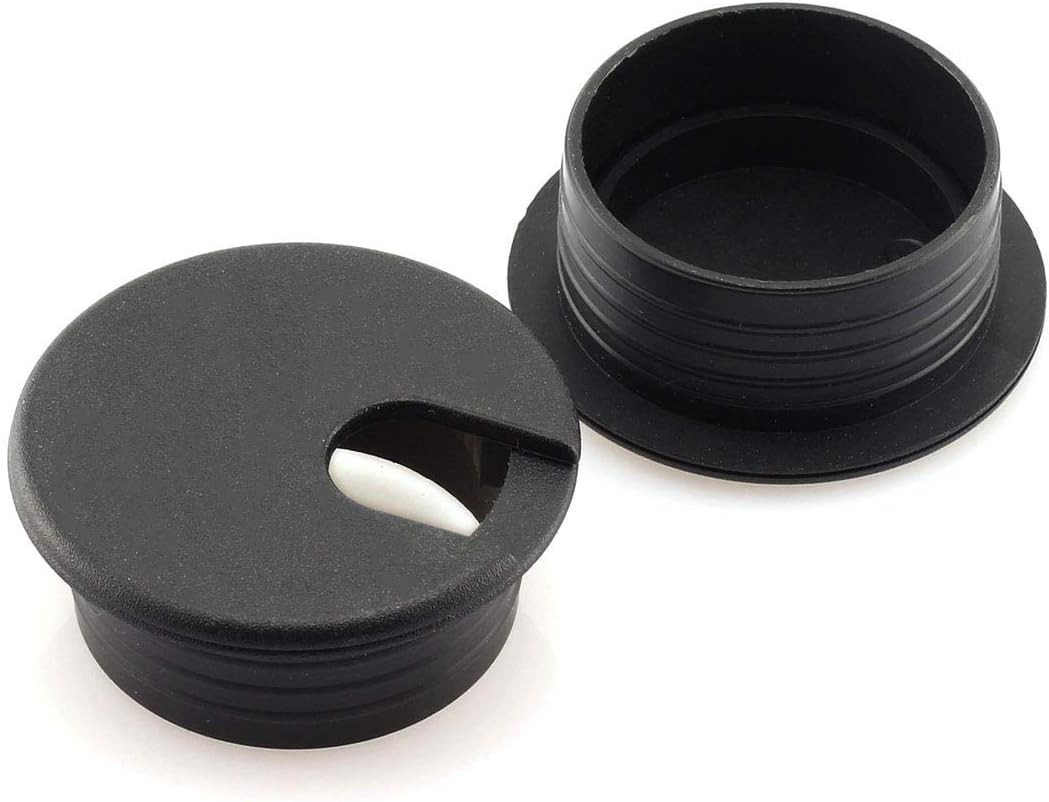 2Pcs 1-1/2 Inch Desk Wire Cord Cable Grommets Hole Cover Office PC