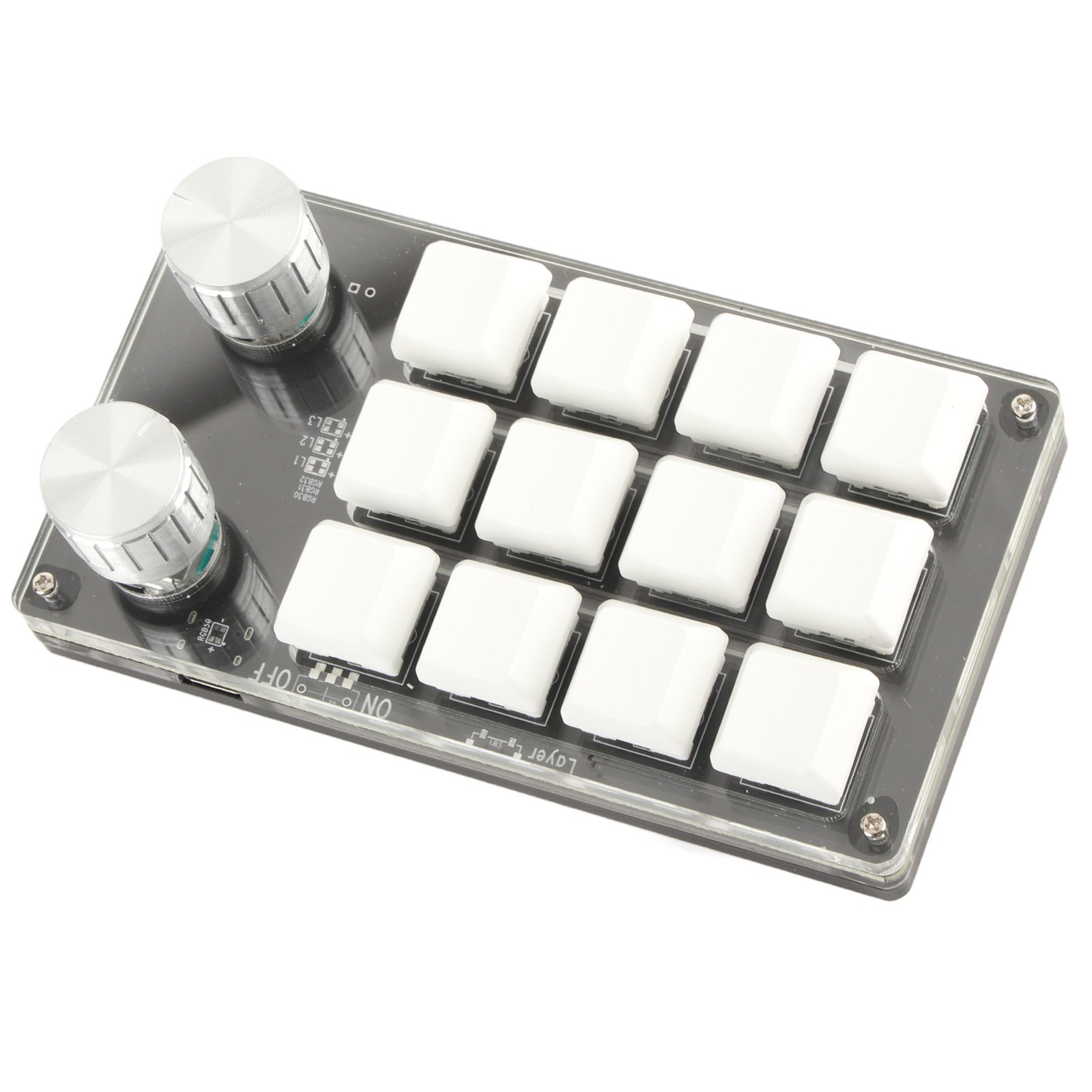 One Handed Macro Mechanical Keyboard 12Key Multifunction DIY Programmable Keypad