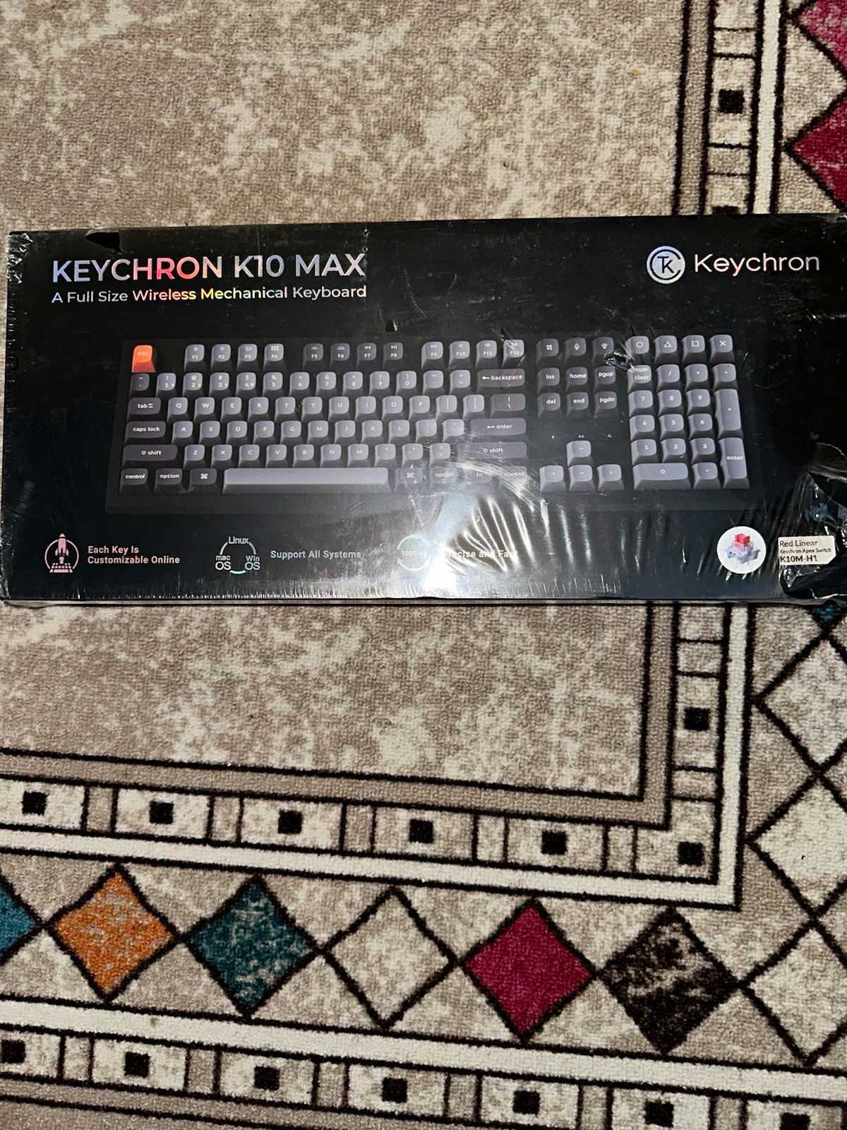 Keychron K10 Max Full Size Wireless Mechanical Keyboard Backlit 1000Hz