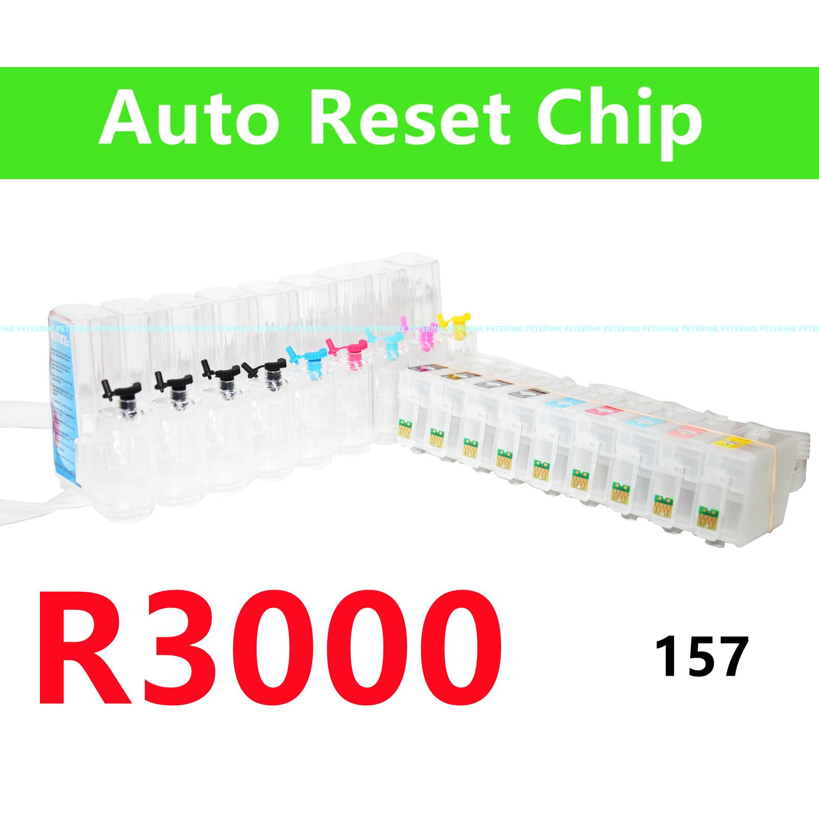 Refillable Empty Cis ciss ink system 4 Stylus R3000 Printer T157 157 cartridge *