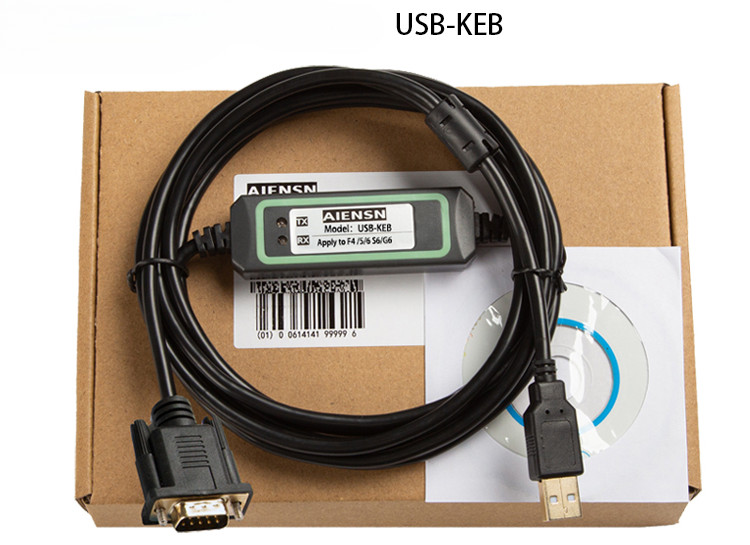 1pcs for KEB Kobe F4 F5 F6 S6 G6 inverter panel debugging cable  9-pin USB-KEB 