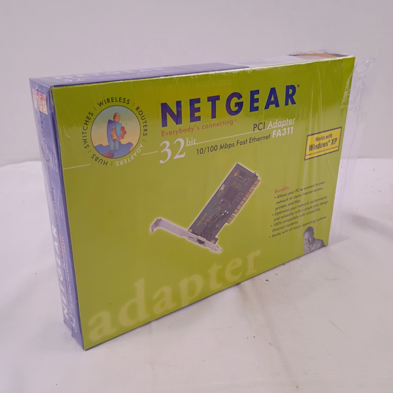 Netgear 32 Bit PCI Adapter 10/100 Mbps Fast Ethernet FA311 New in Box