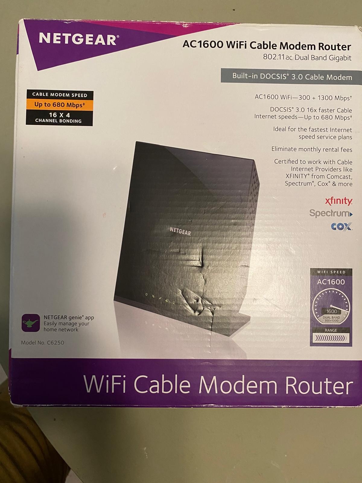 Netgear AC-600 cable modem router
