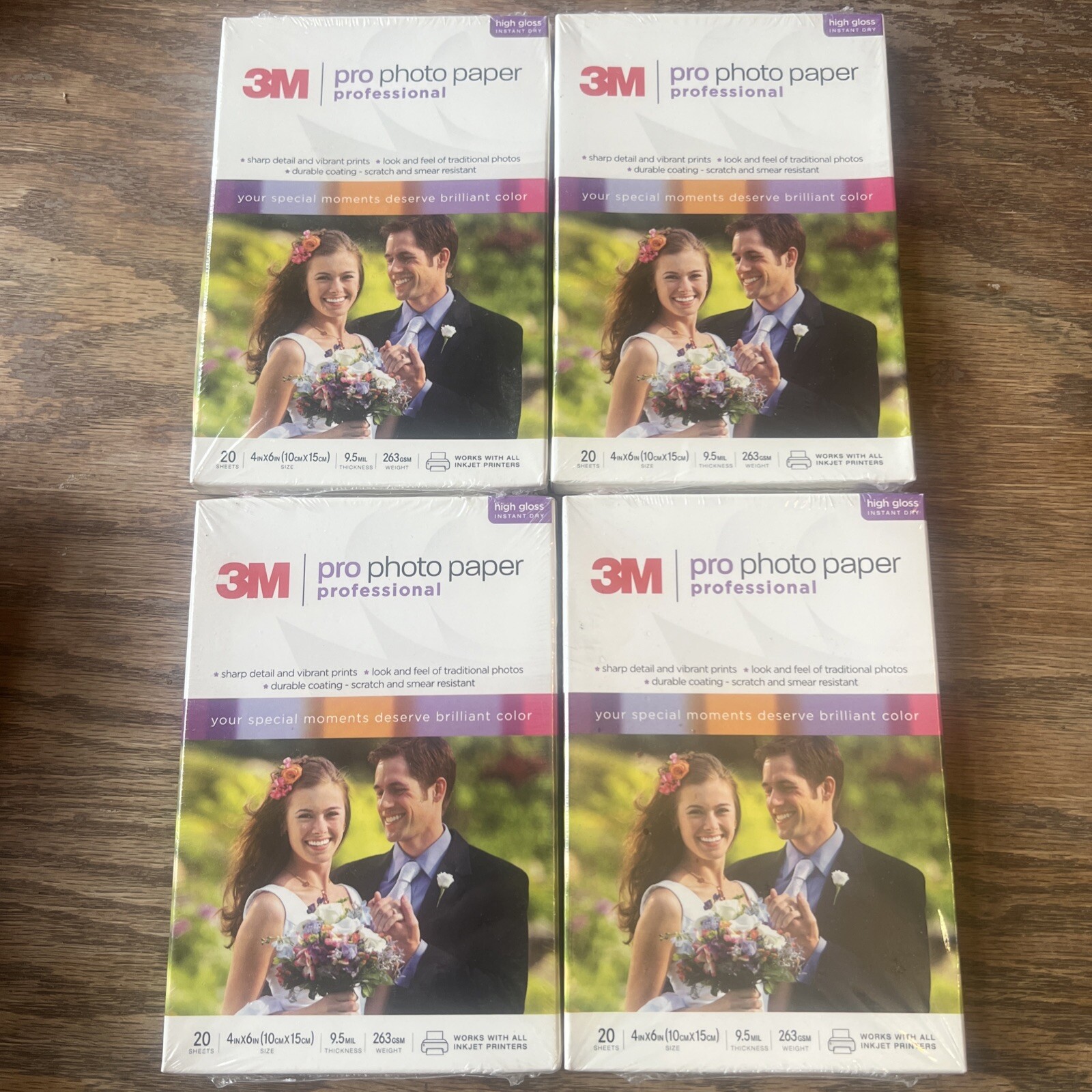 Vintage NEW 3M Professional Photo Paper 4"x6" 20 Sheets 4 Packs (80 Sheets)
