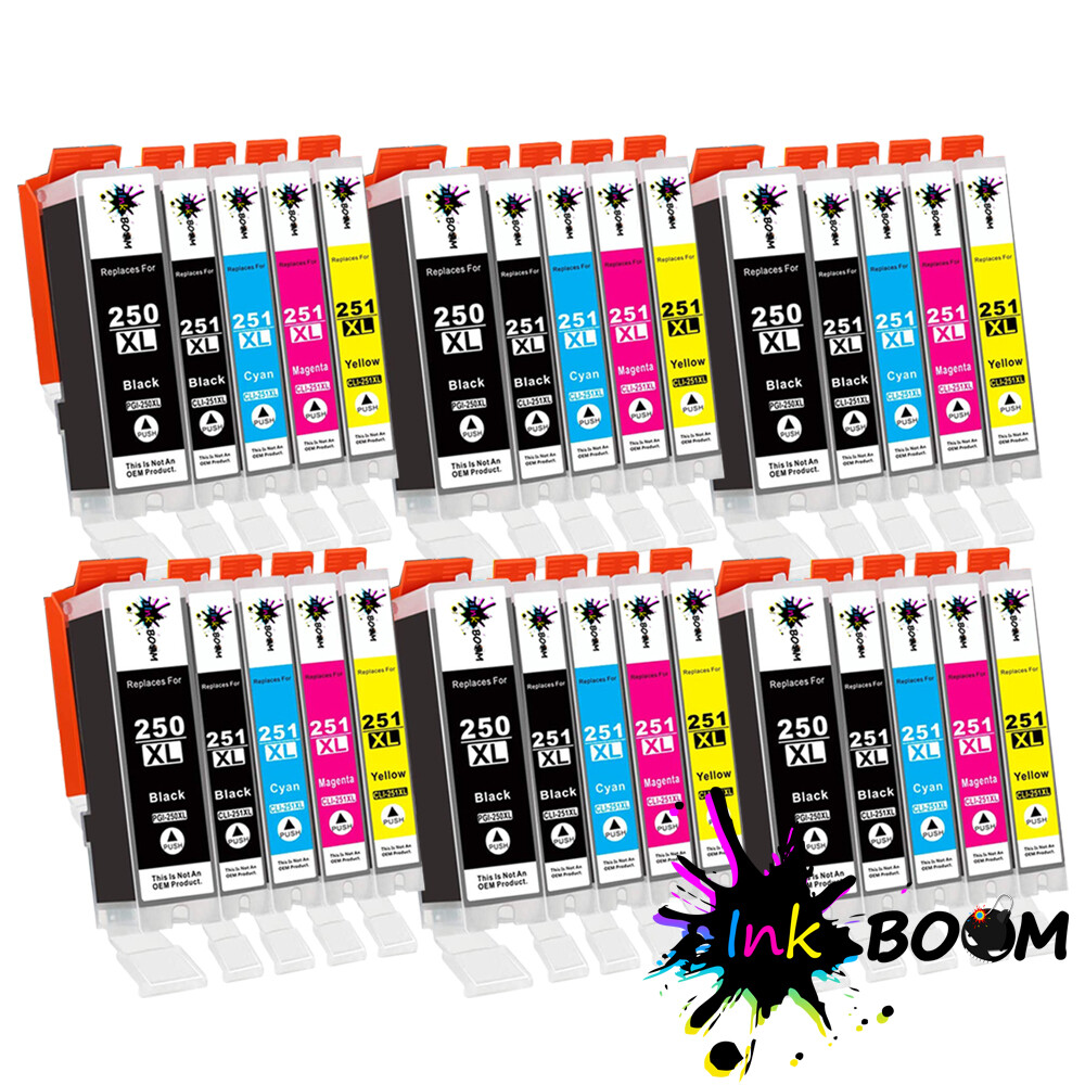 30 Ink for PGI-250 CLI-251 PIXMA MG5422 MG5522 IP7220 MX722 MX922 MG6620