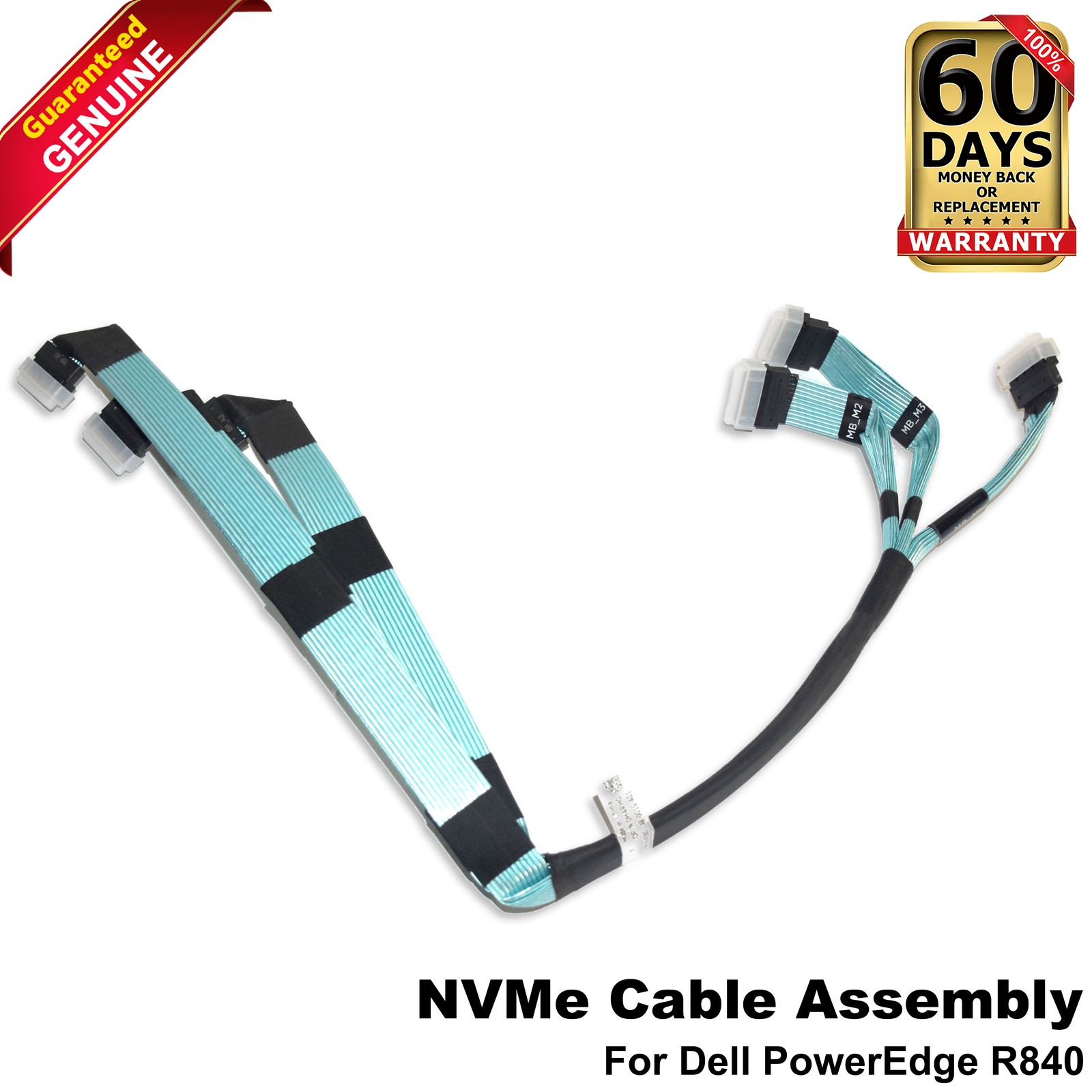 Dell PowerEdge R840 R940 24‑Bay 2.5″ NVMe PCIe Signal Cable – H4RH0 XM32T 0XM32T