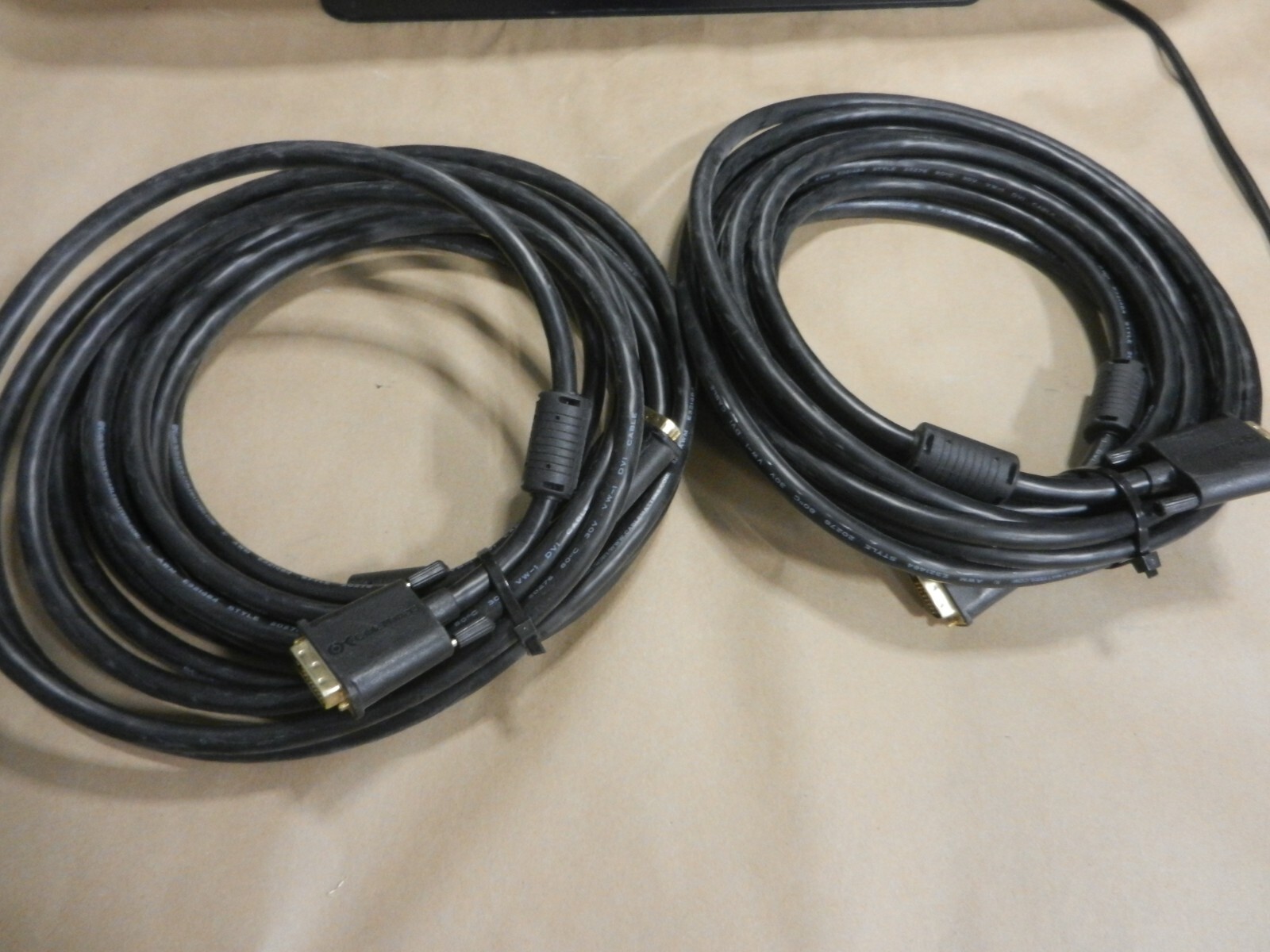 2x - Cable Matters 25' 25FT Gold Plated DVI-D Dual Link Cable w/ Ferrites 105002