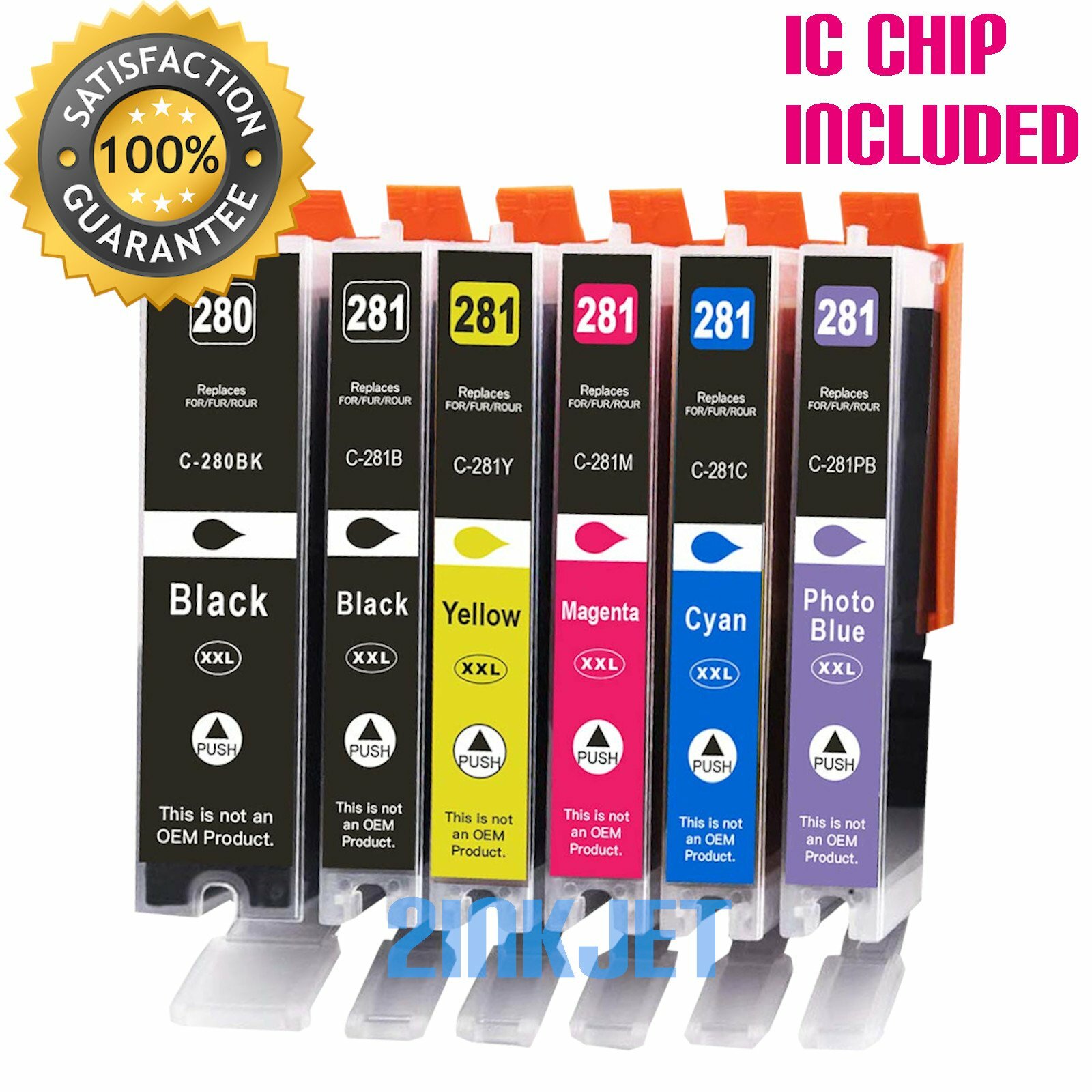 6pk PGI-280 XXL CLI-281 XXL Ink for Canon Pixma TS8120 TS8220 TS8320 TS8322