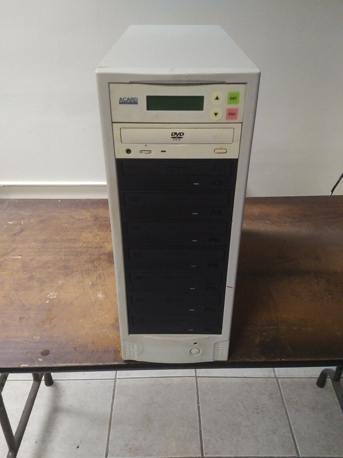 Acard Technology 1-7 M-Disc Burner CD DVD Duplicator Duplication Tower