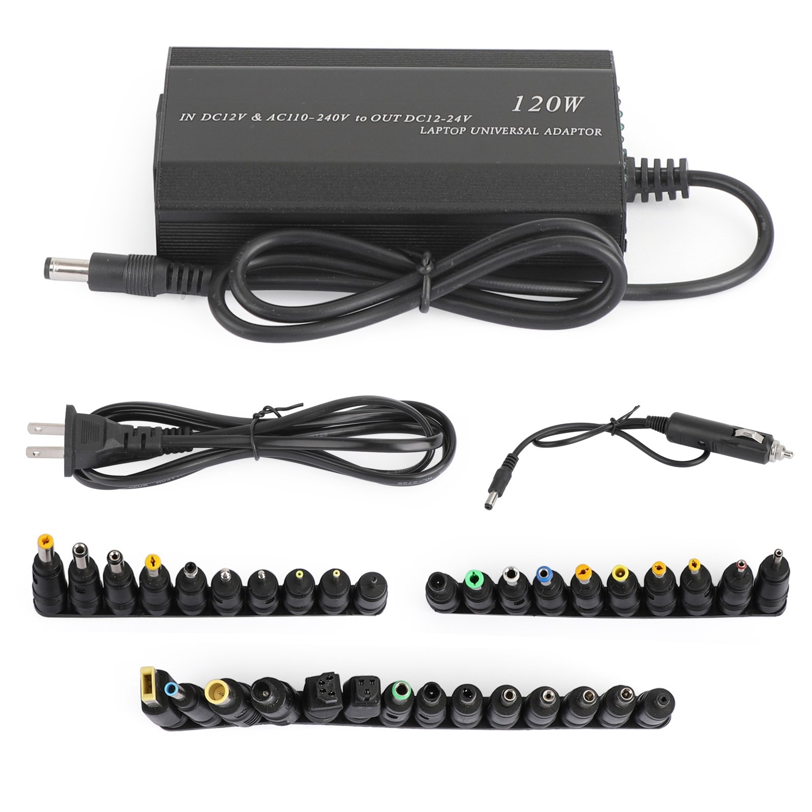 ✨120W Car Home 34 Tips Power Supply Adapter Charger for Laptop Notebook US Plug
