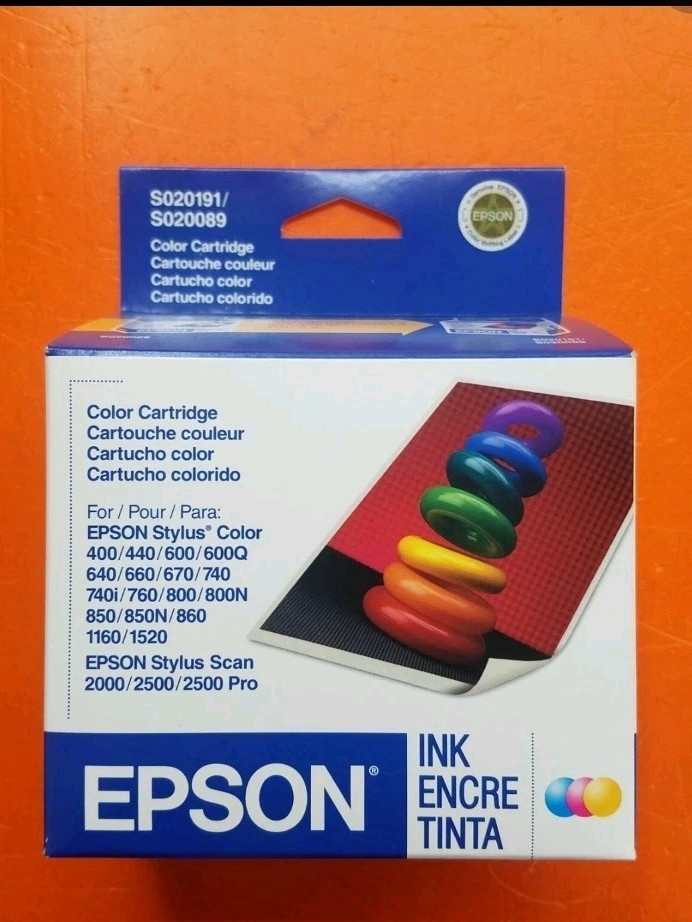 GENUINE OEM EPSON S020191 GENUINE Color Inkjet Single Unit Cartridge EXPIRED