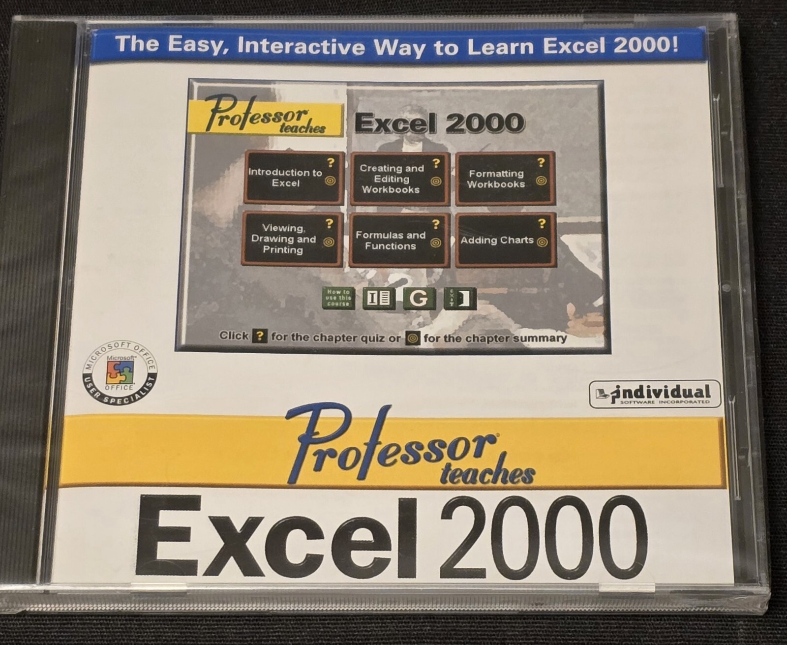 New - Sealed - Professor Teaches Excel 2000 Windows CD-ROM