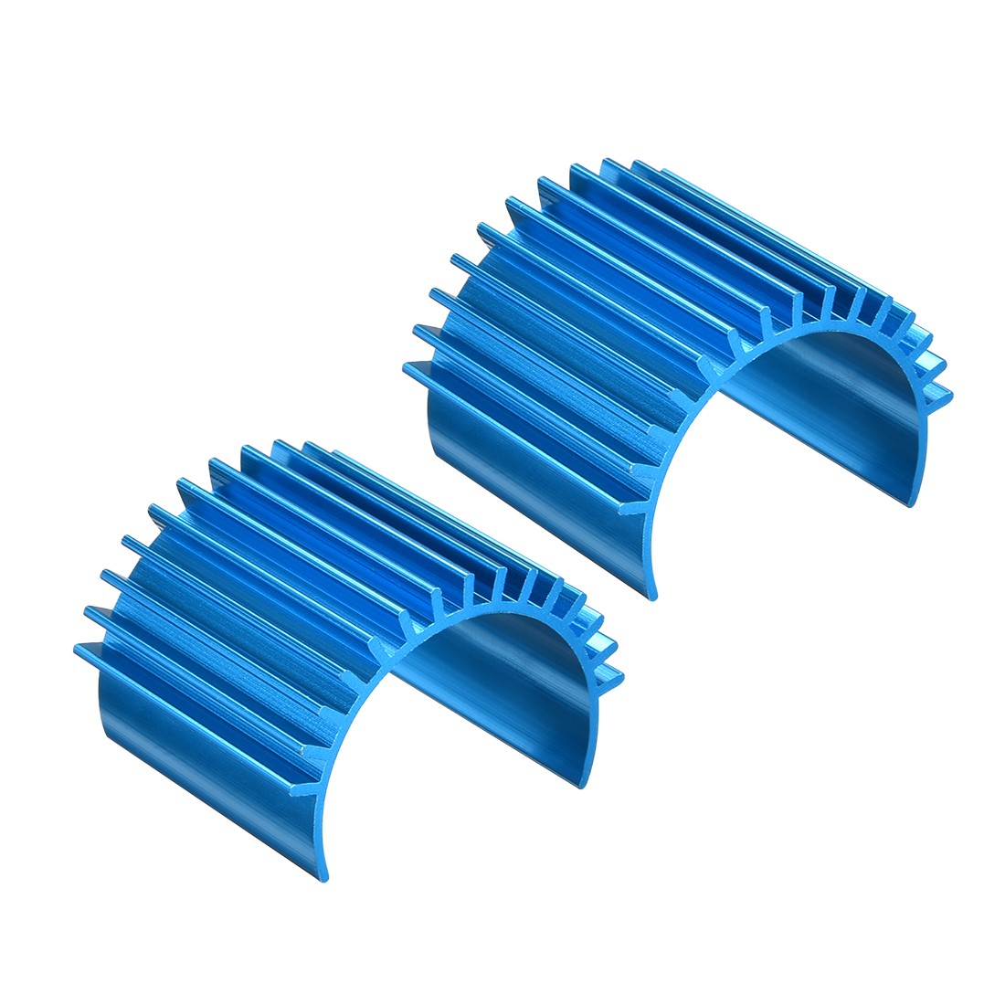 2 Pcs Aluminum Electric Engine Motor Heatsink Fins Cooling Blue For RC 380 390