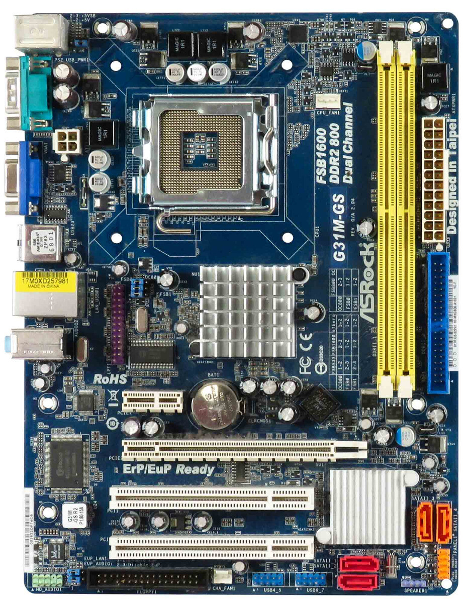 ASROCK G31M-GS LGA775 2x DDR2 2x PCIe 2x PCI