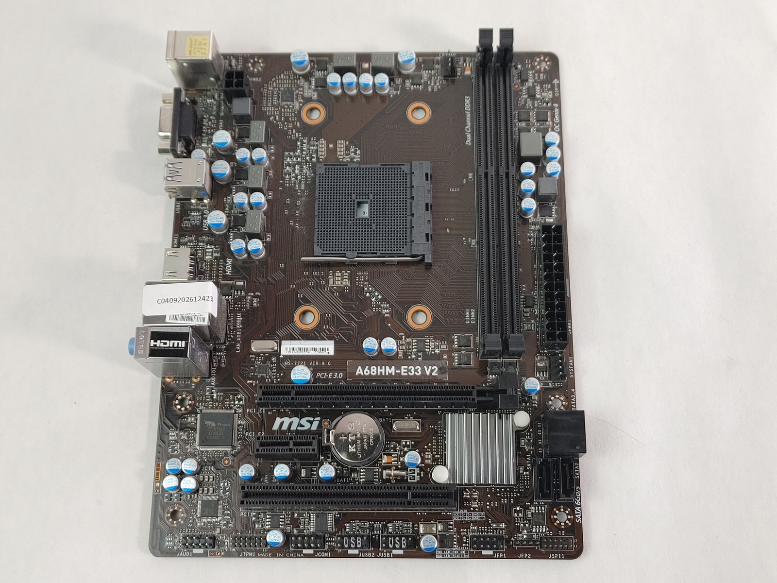 Lot of 5 MSI A68HM-E33 V2 AMD Socket FM2+ DDR3 SDRAM Desktop Motherboard