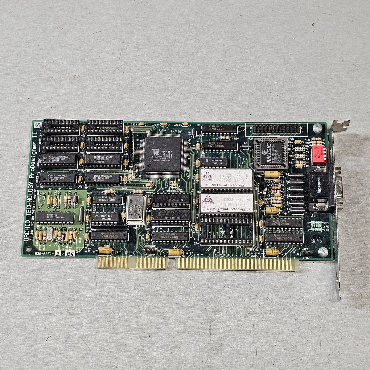 Vintage Orchid ProDesigner IIs VGA ISA Graphics Card Tseng 830-0071 1991