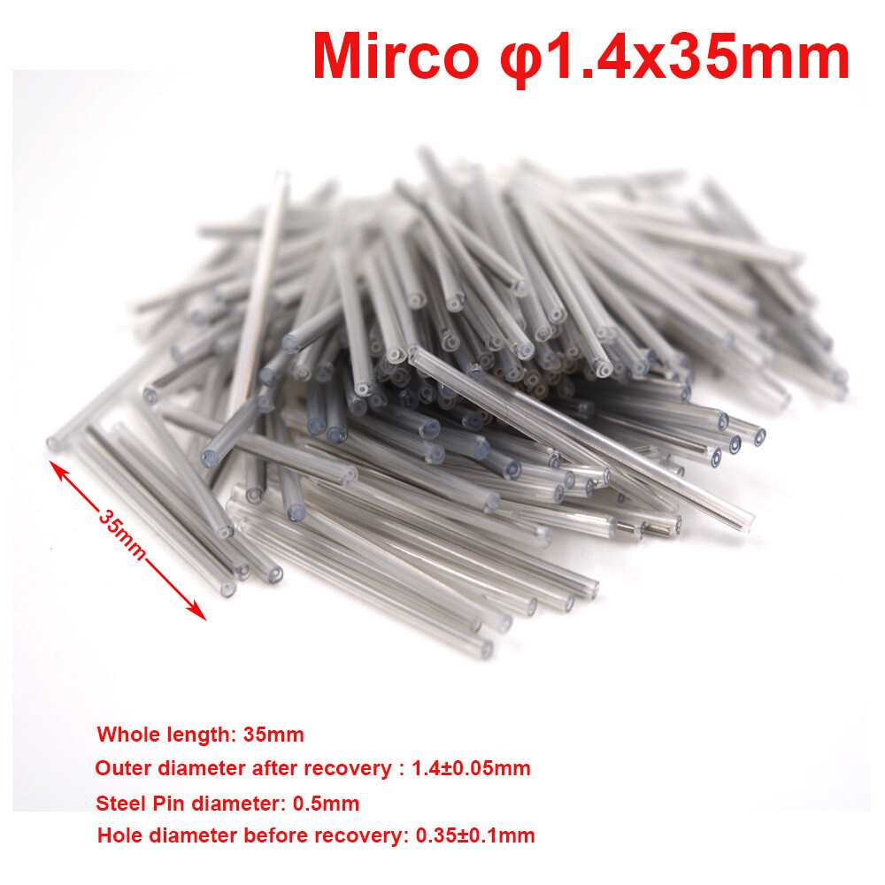 Mirco OD1.4mm Fiber optic Fusion Splice Protection Sleeve Tube 35mm 1000PCS