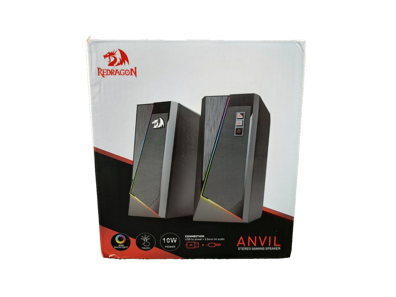 Redragon Anvil Stereo Gaming Speaker 10W Power USB Model GS520 Black