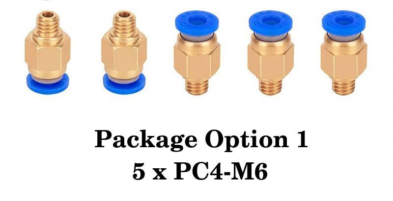 PC4-M6 & PC4-M10 Push-to-Connect Pneumatic Fittings (Ships same day from PA,USA)