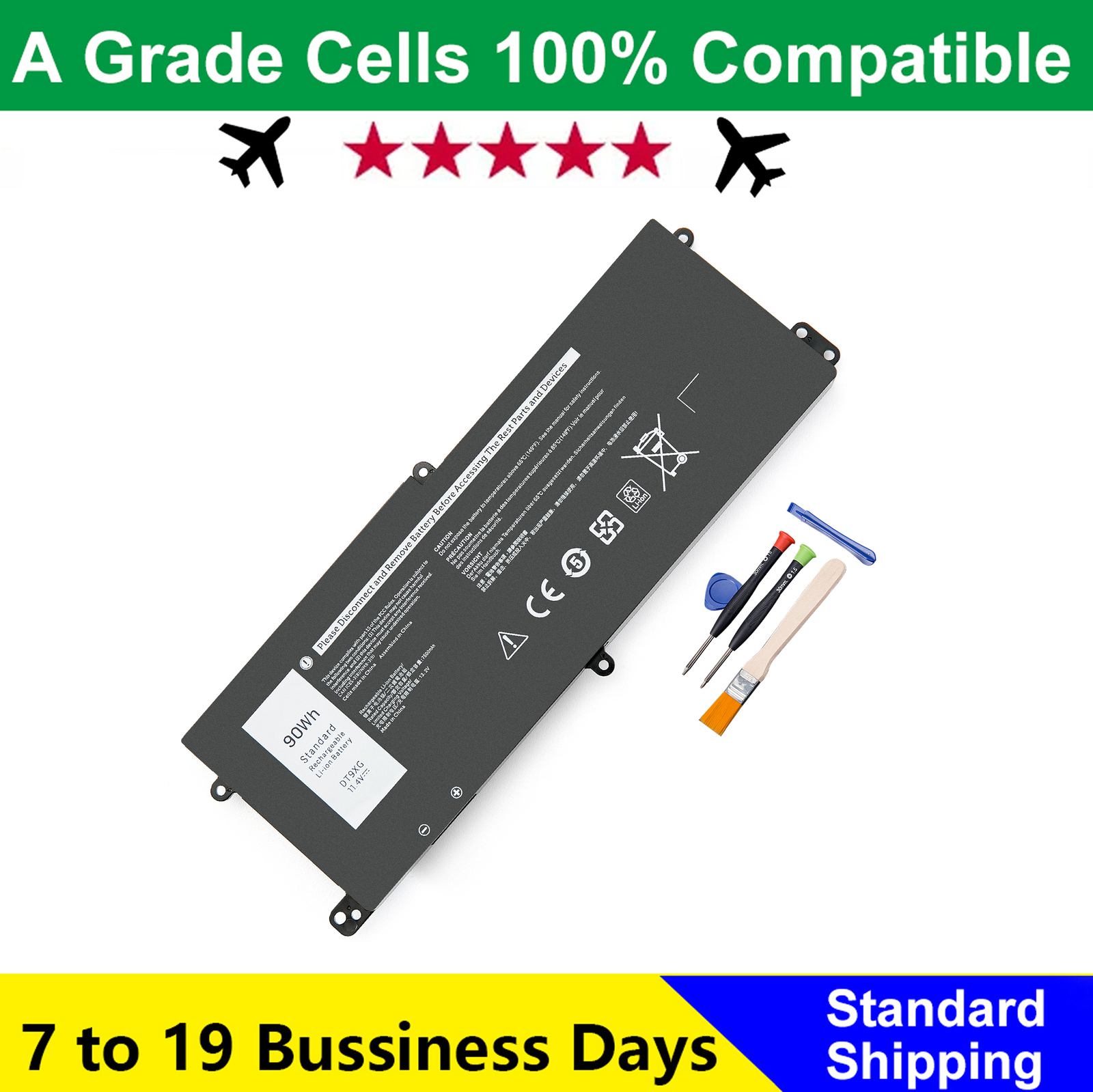 DT9XG Laptop Battery For Dell Alienware Area-51m R1 R2 ALWA51M 07PWKV 0KJYFY