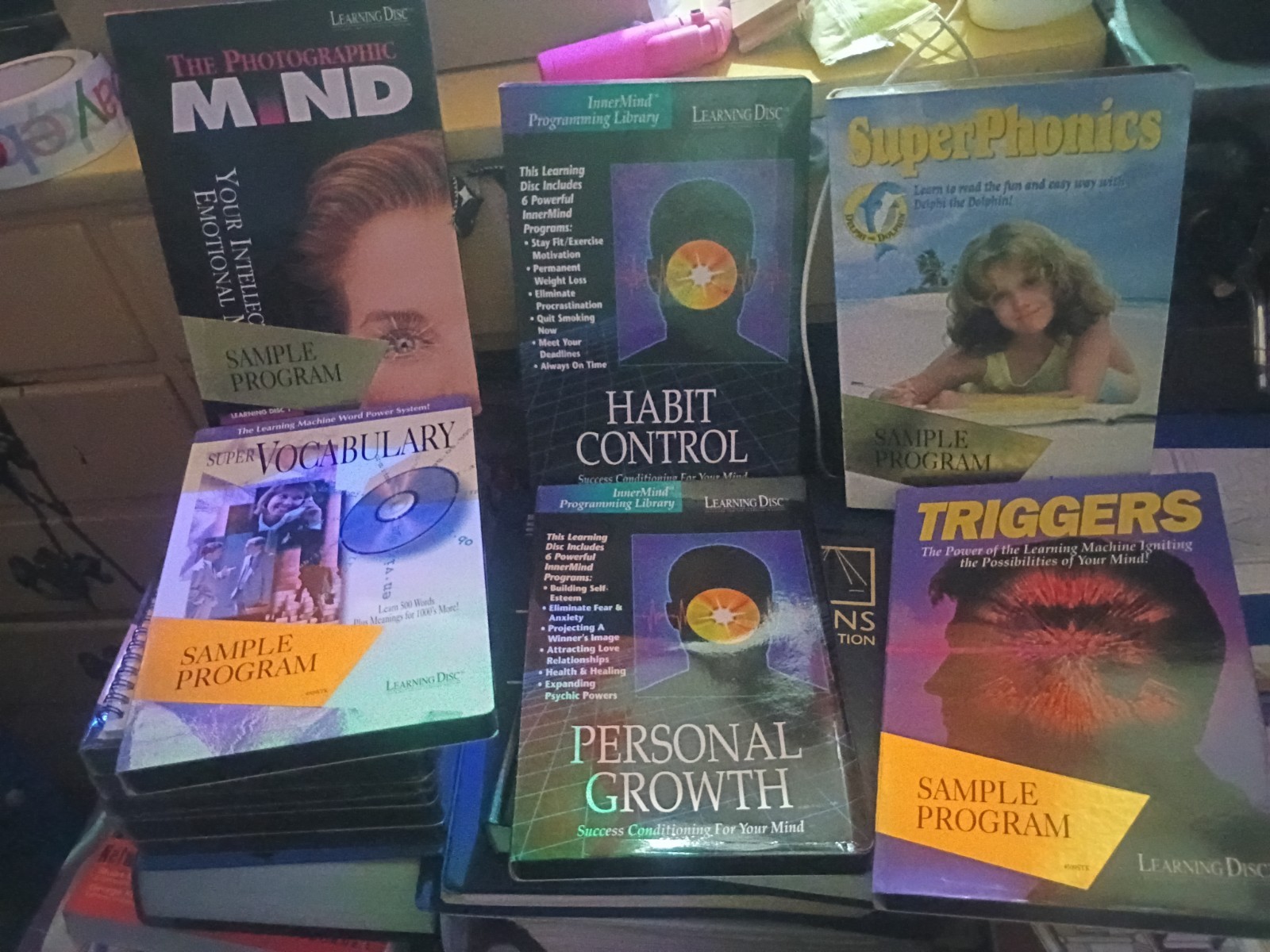 Vintage 1990s Zygon Learning Disc CD Collection Lot of 6 Mind Power Phonics