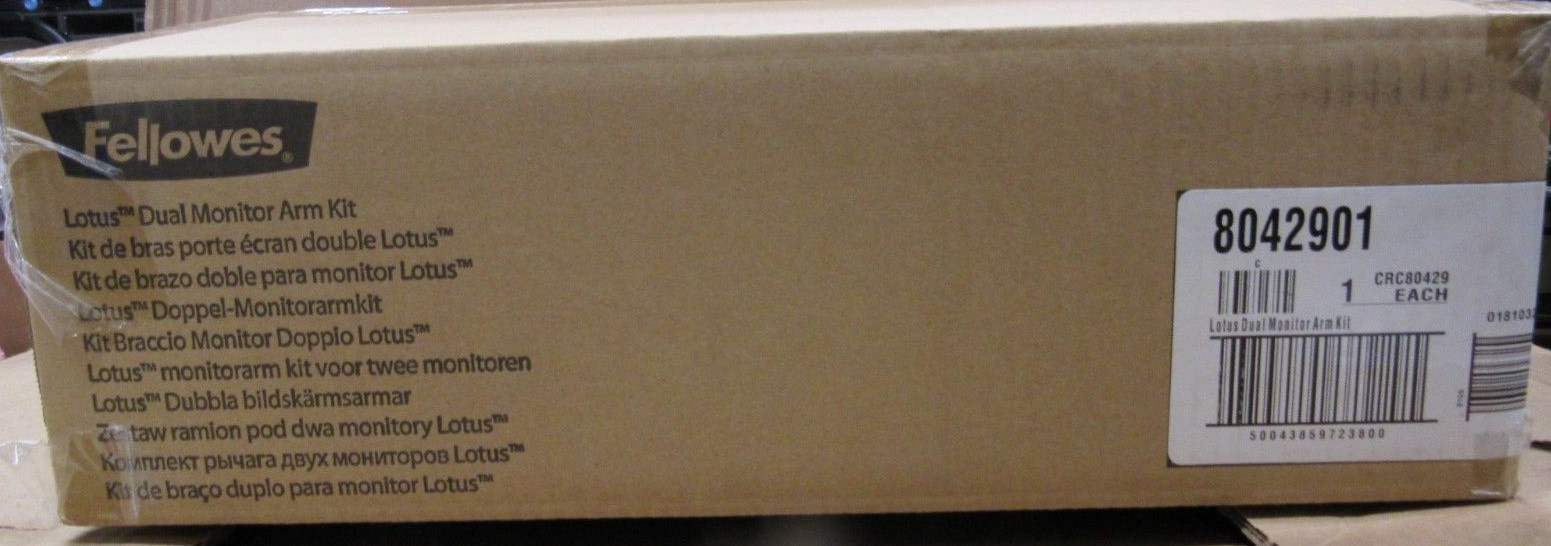 Fellowes 8042901 Lotus Dual Monitor Arm Kit CRC80429 [RK-FL]