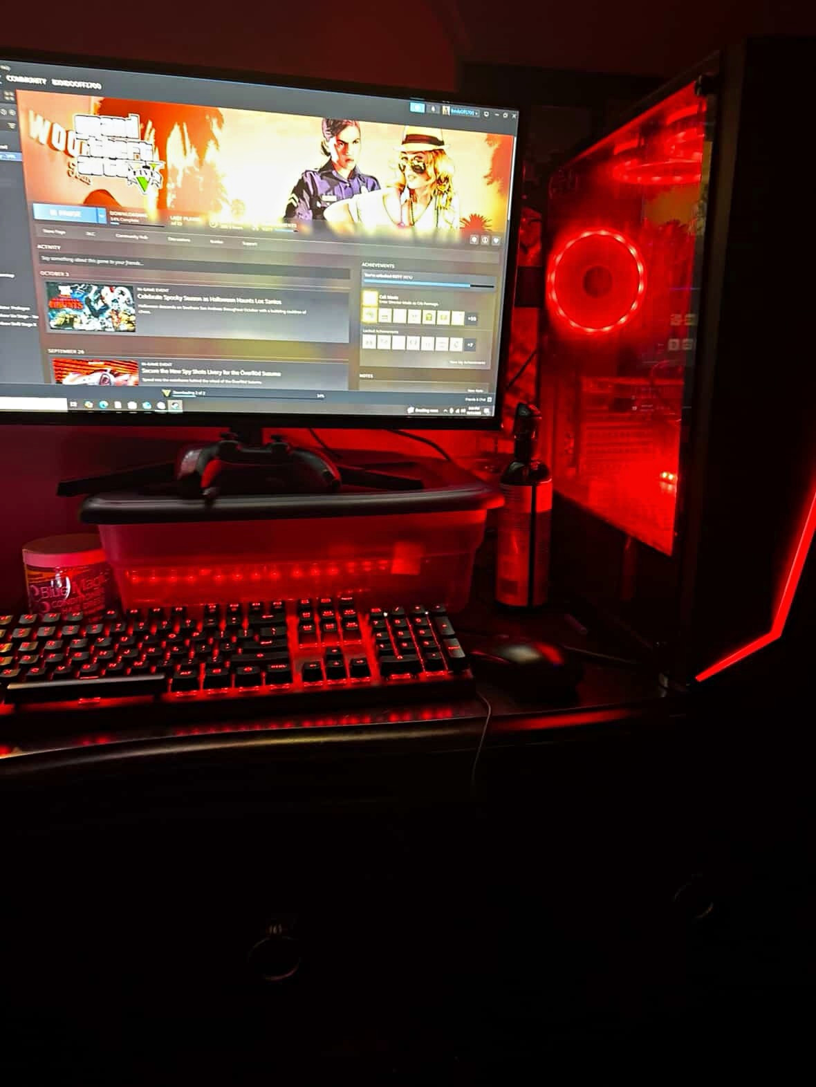 Custom/Whitebox Intel Gaming Desktop Tower PC, Black, RGB Lighting