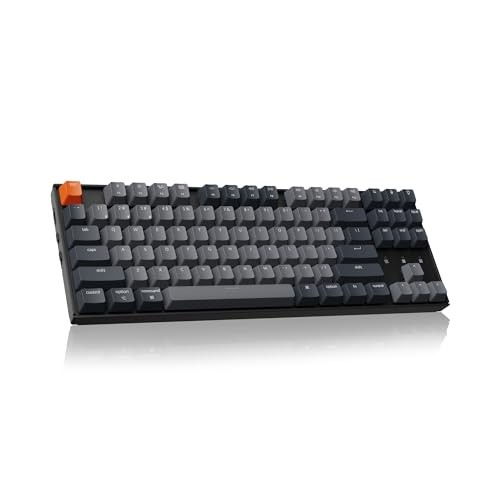 KEYCHRON K8 TENKEYLESS MECHANICAL KEYBOARD WHITE BACKLIGHT SIZE - BLACK/GRAY