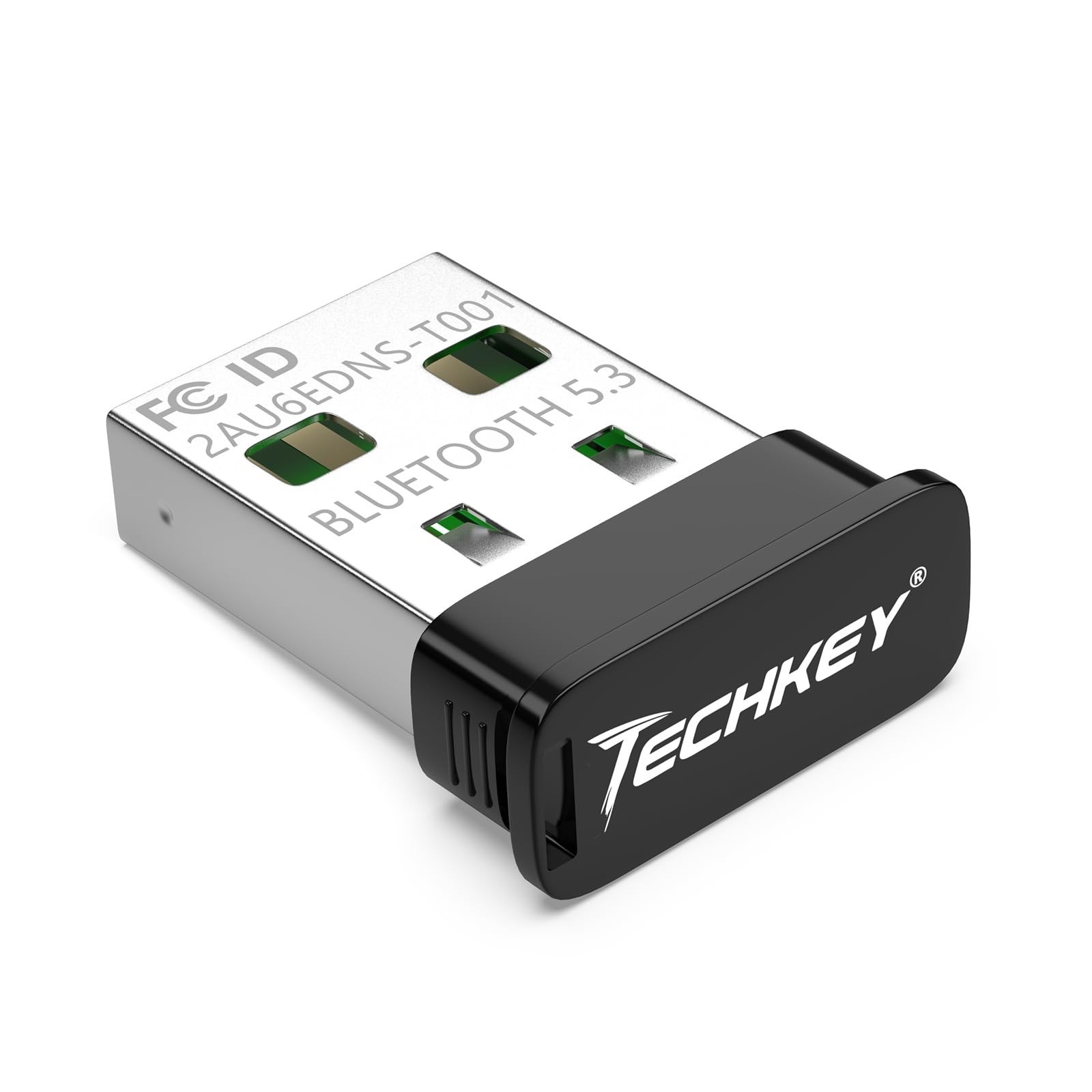 Techkey USB Bluetooth 5.3 Adapter for Desktop PC, Long Range 300ft Mini Dongle
