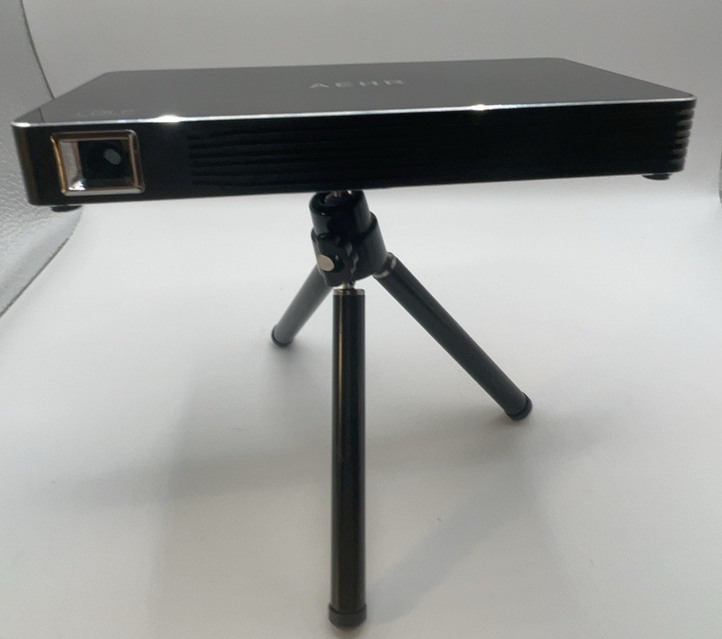 AEHR Mini DLP Smart Projector WiFi HDMI Android w/ Remote Tripod Tested