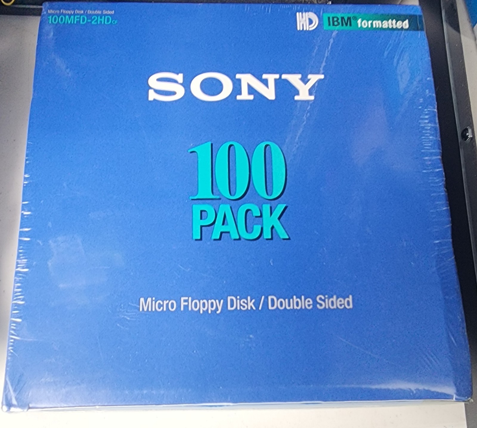 SONY SEALED BOX 100 FLOPPY DISKETTES IBM FORMATTED 1.44 MB 3.5 inch 2HD