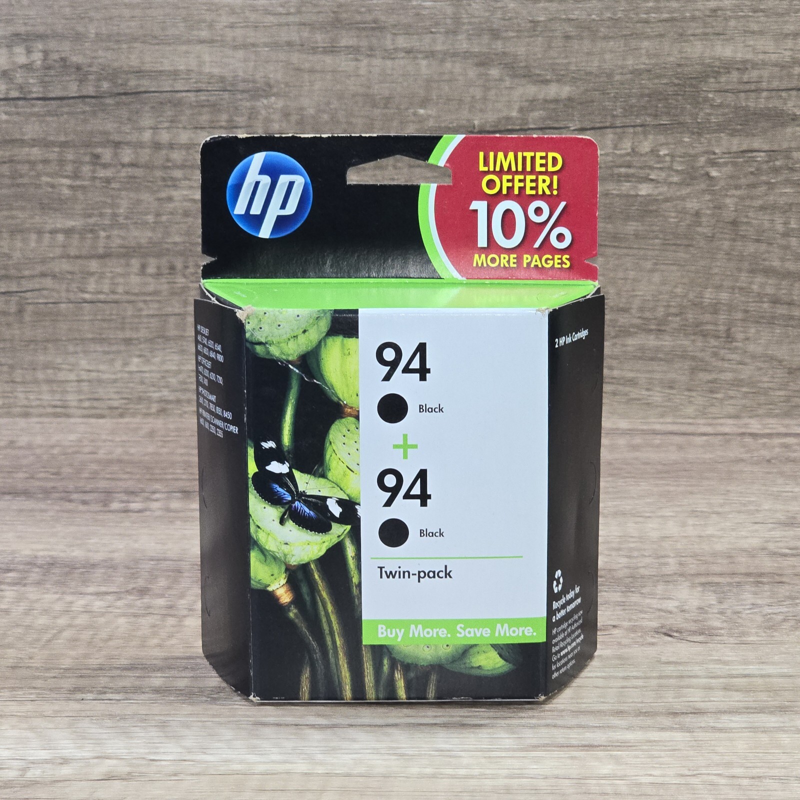 HP 94 Genuine Black Ink Cartridge Twinpack Exp. 2011