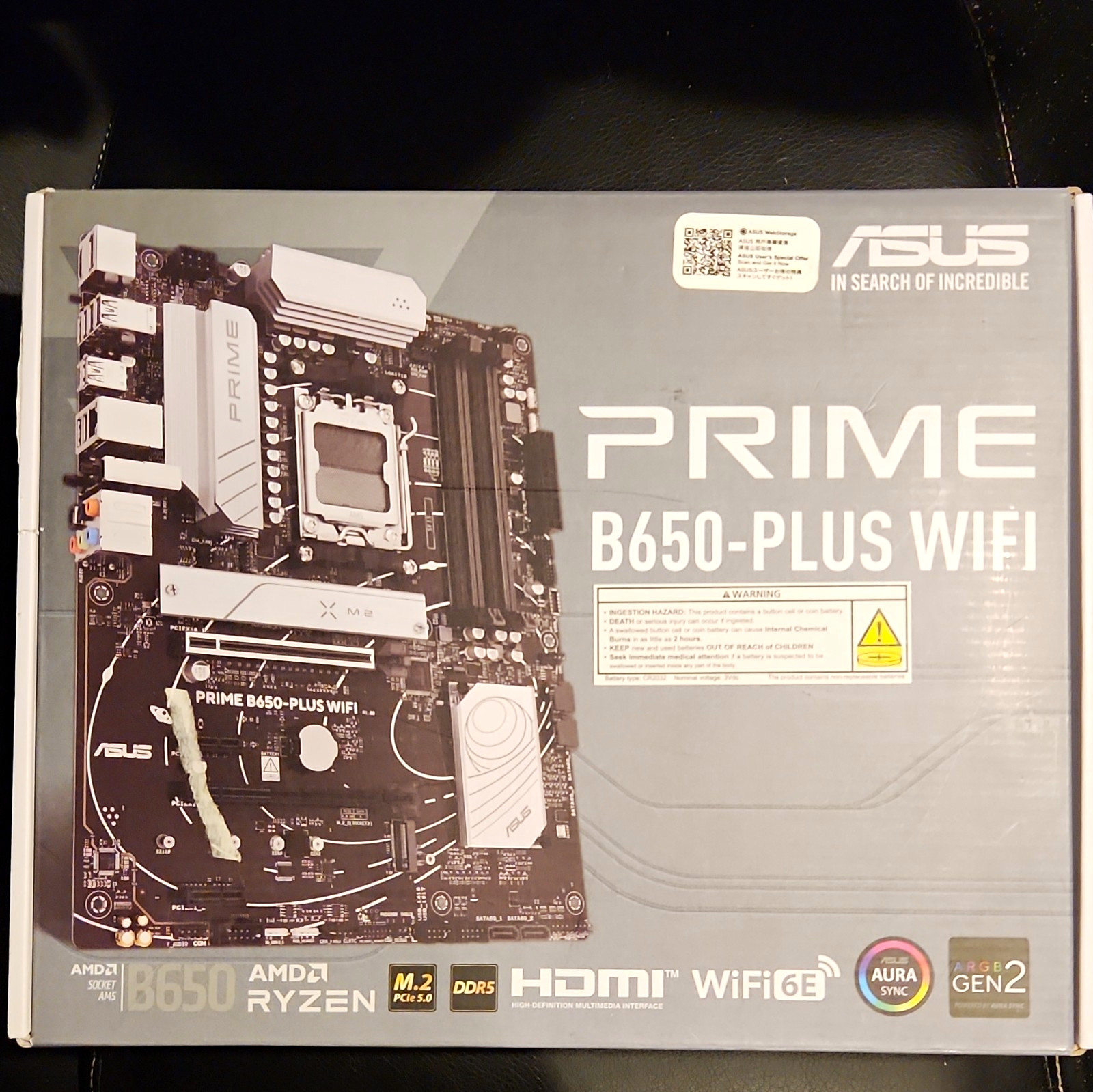 ASUS PRIME B650-PLUS WIFI AMD AM5 ATX DDR5 M.2 WiFi BT 2.5GbE MB