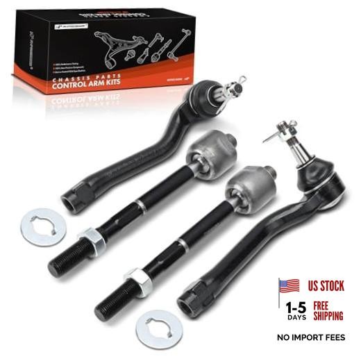 Front Inner & Outer Tie Rod End Kit, Compatible with Lexus