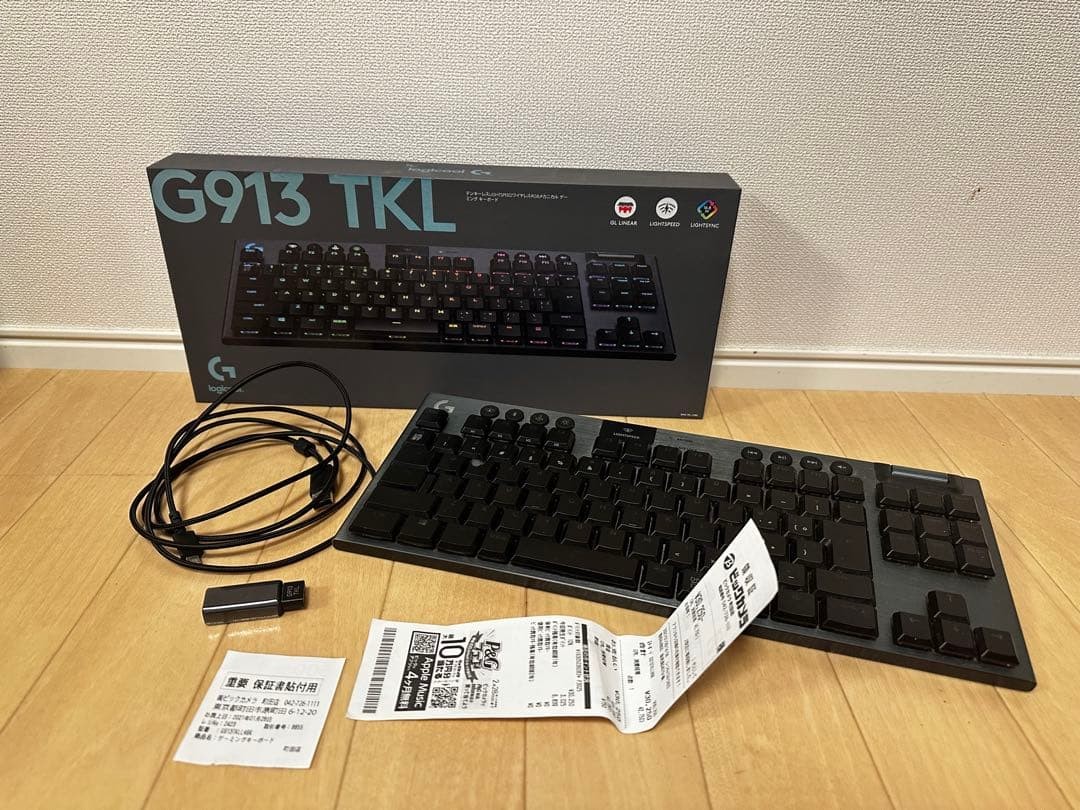 Logicool G913 Tkl Lightspeed Wireless Tenkeyless Gaming Keyboard Black