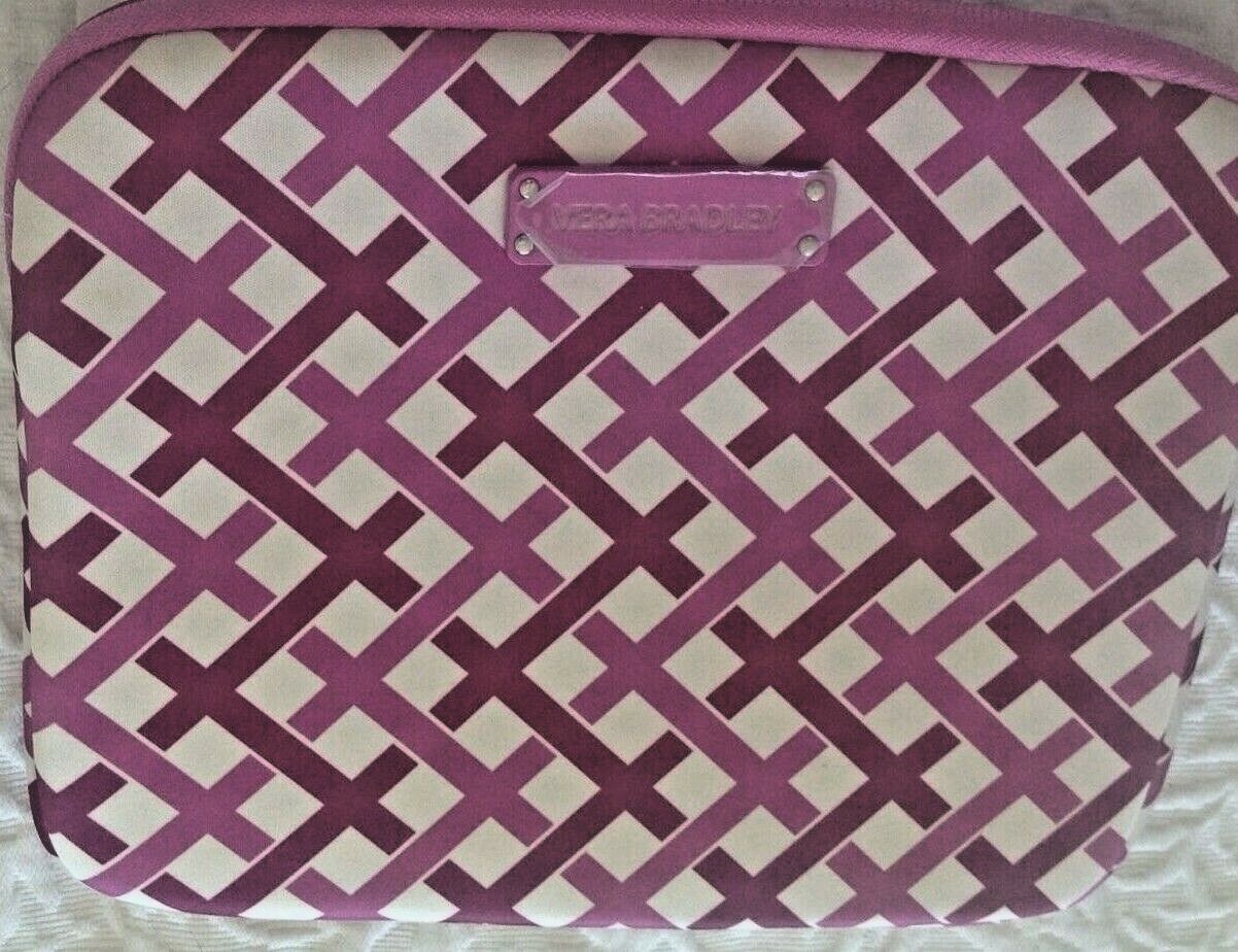 VERA BRADLEY NEOPRENE TABLET SLEEVE JULEP TULIP PINK PURPLE WHITE 8 X 10 NWT