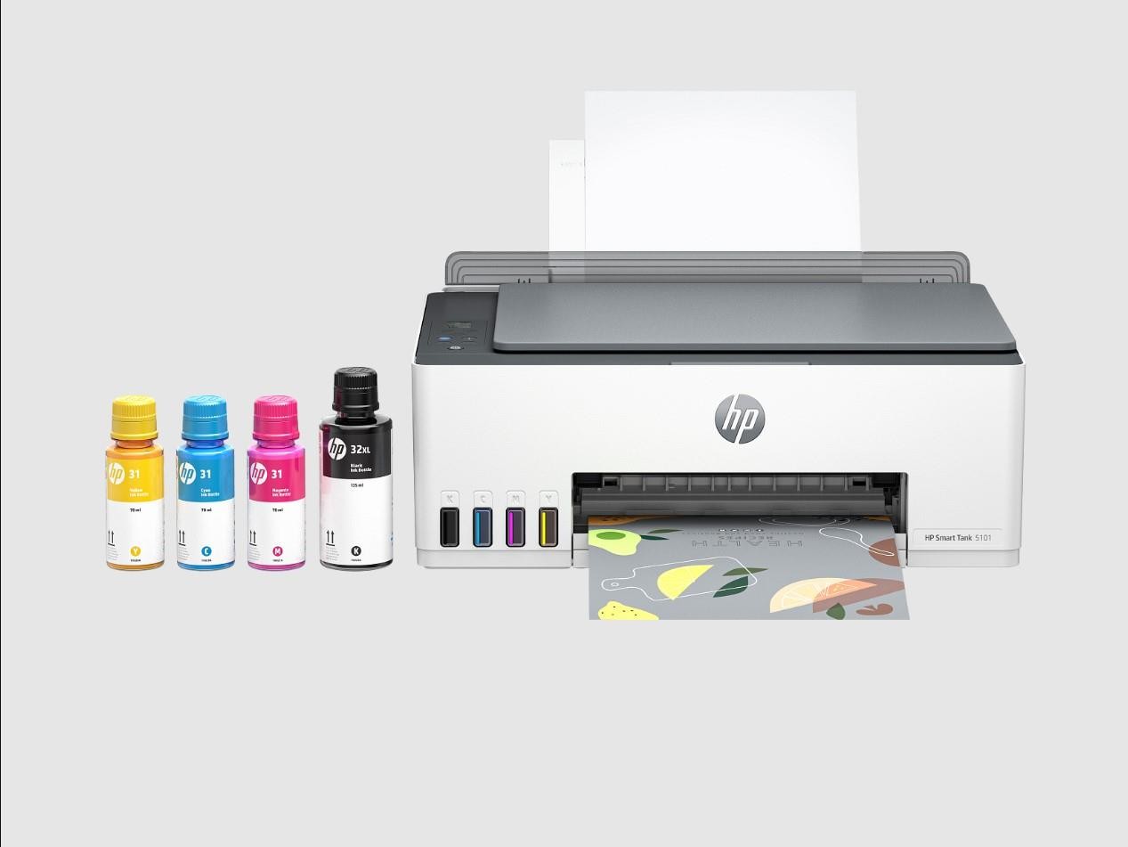 HP Smart Tank 5101 Wireless All-In-One Color Inkjet Printer White Excellent