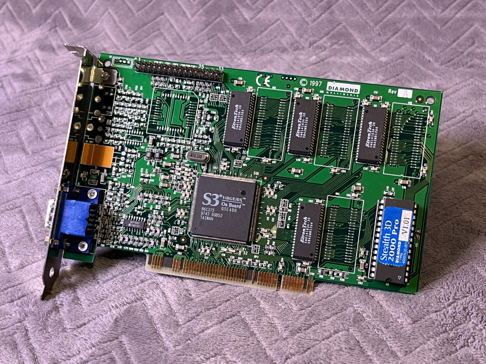 PCI  DIAMOND STEALTH 3D 2000 PRO V1.01 2MB S3 ViRGE/DX 86C375