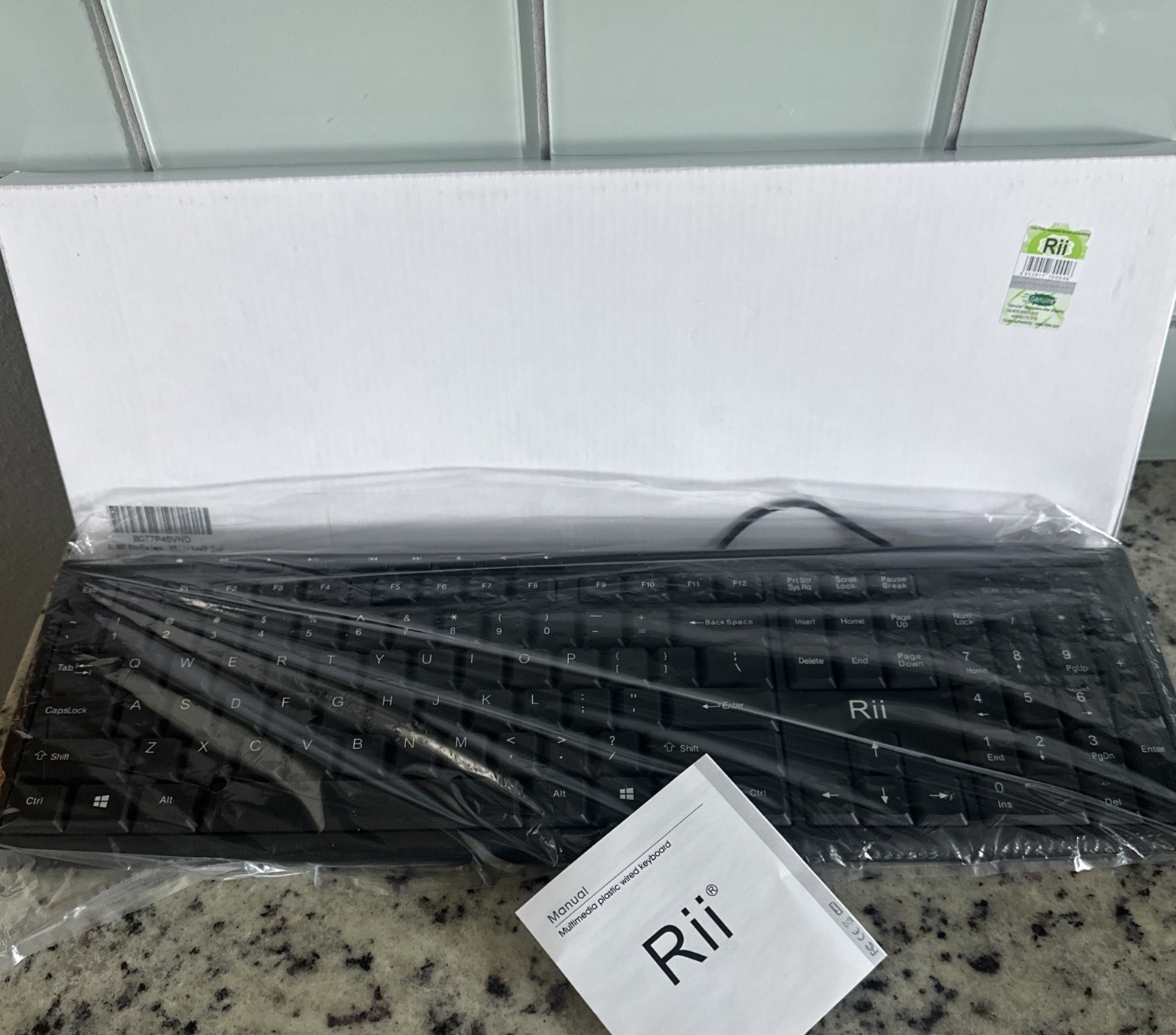 New Rii RK907 Ultra-Slim Compact USB Wired Keyboard for Mac and RK907-1Pcs