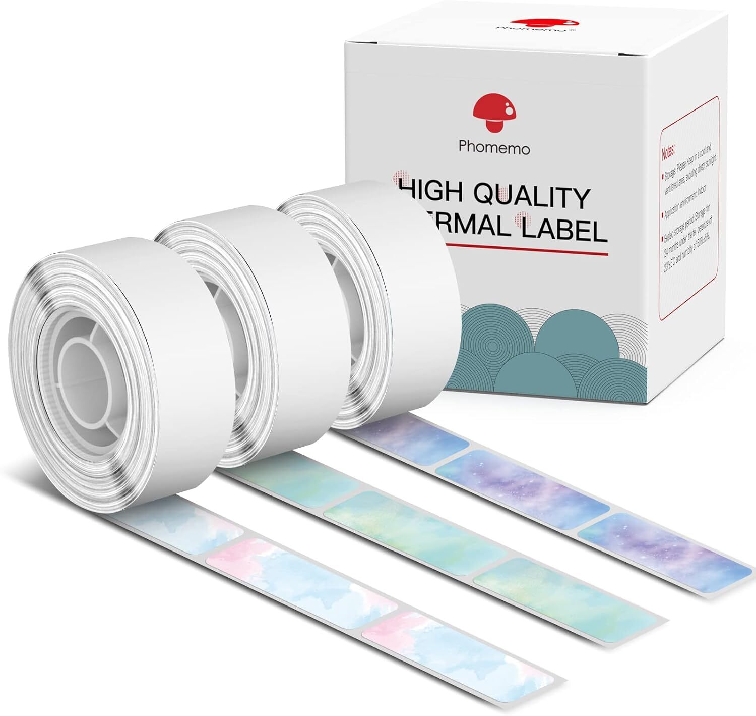 Phomemo Self-Adhesive Thermal Labels 12×40mm 12x50mm Sticker For D30 Label Maker
