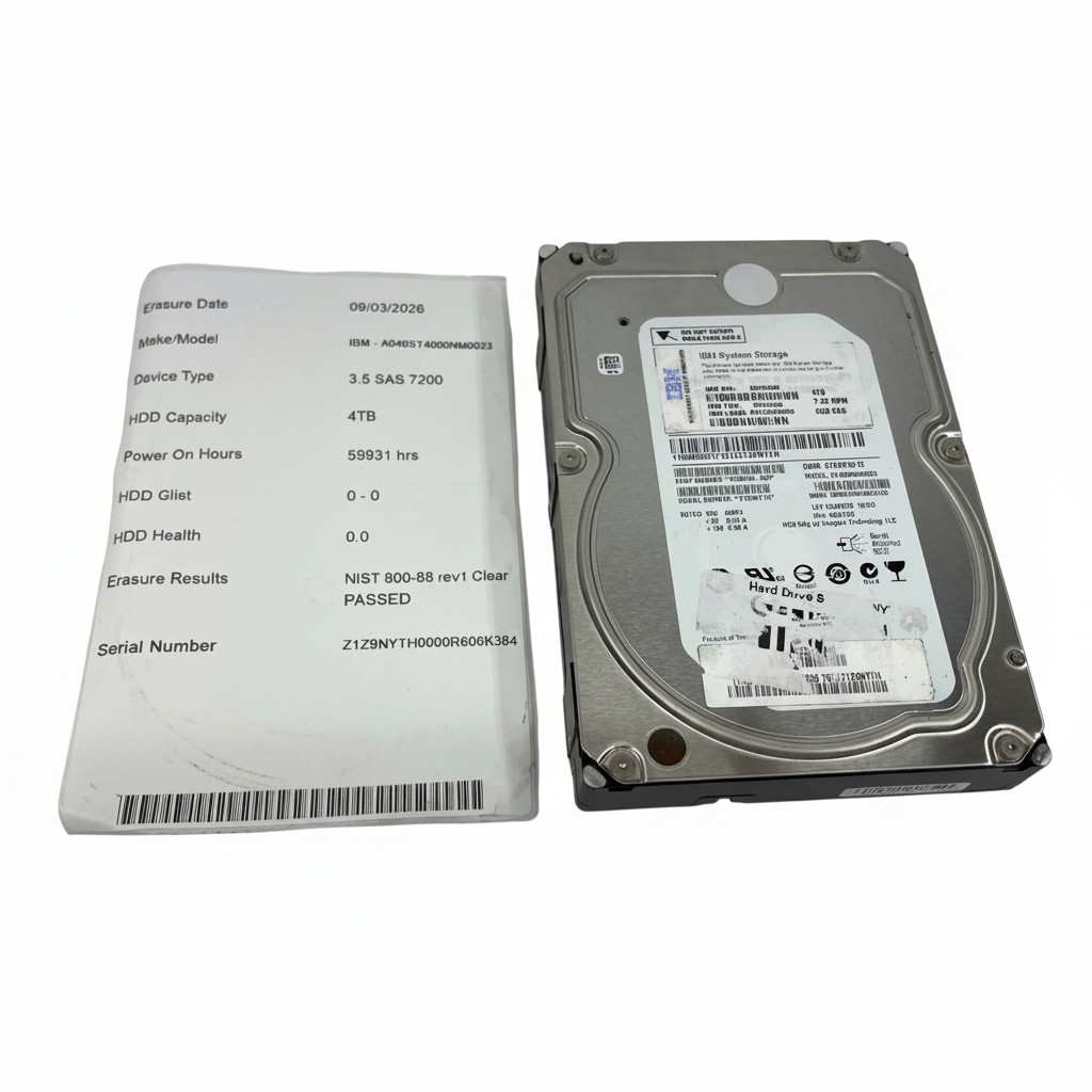 IBM 4TB 7.2K RPM 6Gbps SAS 3.5" Hard Drive 00Y5826 00Y2426 ST4000NM0023