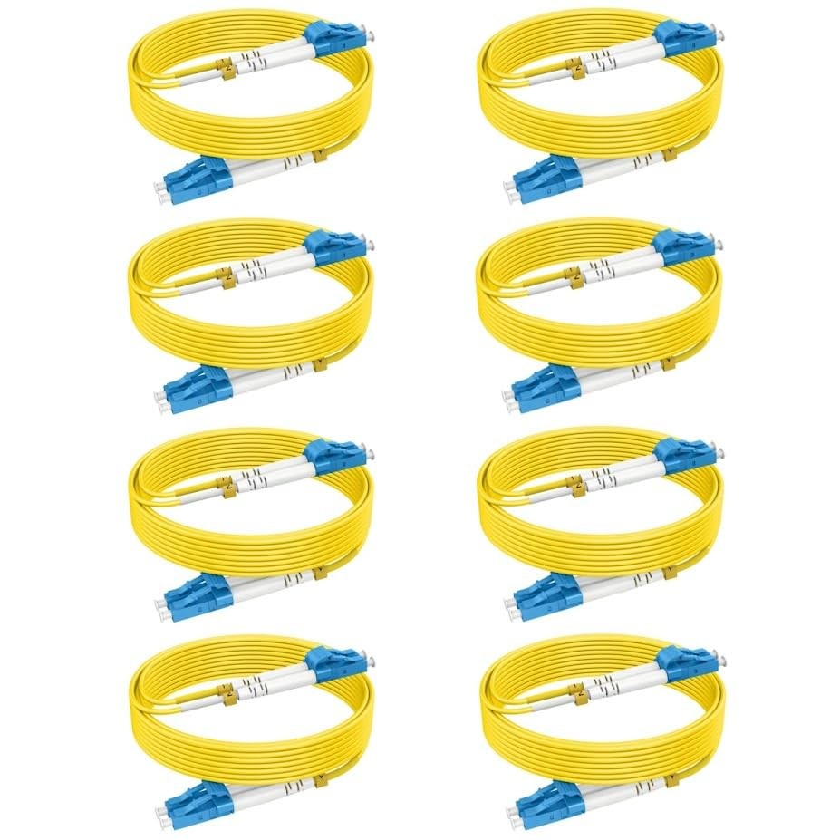 8 PCS 2m 6ft LC to LC Fiber Patch Cable OS2 SM Singlemode 10G Duplex OD 2.0m