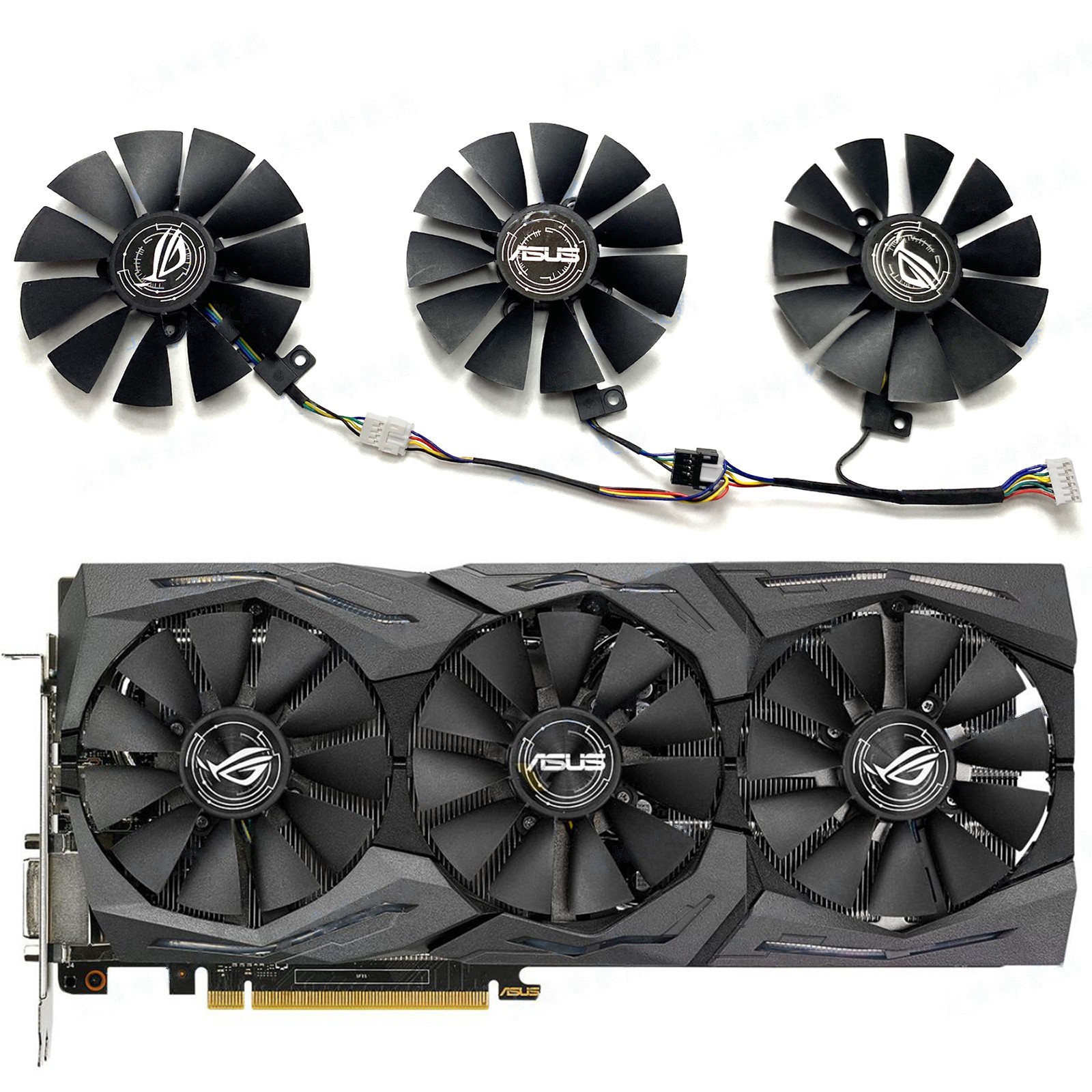 For ASUS ROG STRIX GTX1060 1070 1080TI Replacement Cooling Fans T129215SU Parts