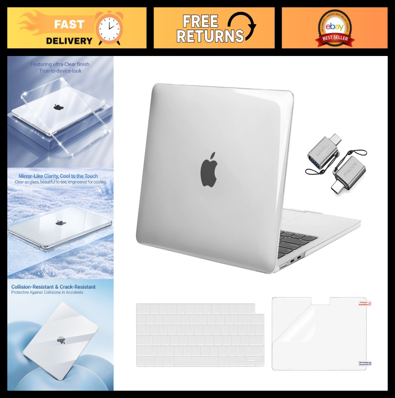 MacBook Air 13 Inch Case - Compatible with M5, M4, M3, M2 Models (2022-2026)