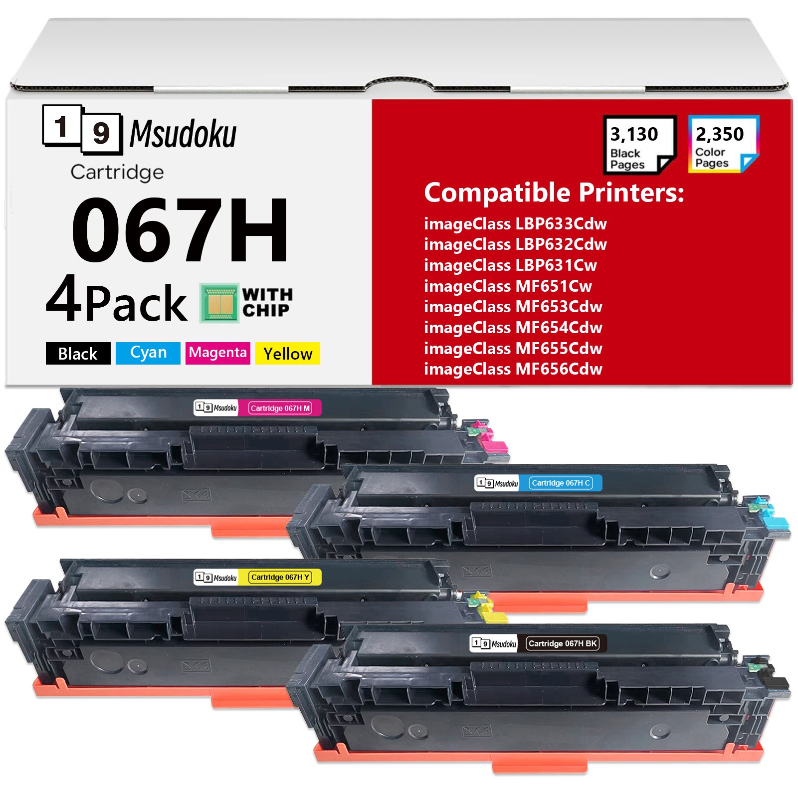Toner Cartridge 067 067H Compatible For Canon 067 067H LBP633Cdw LBP632Cdw