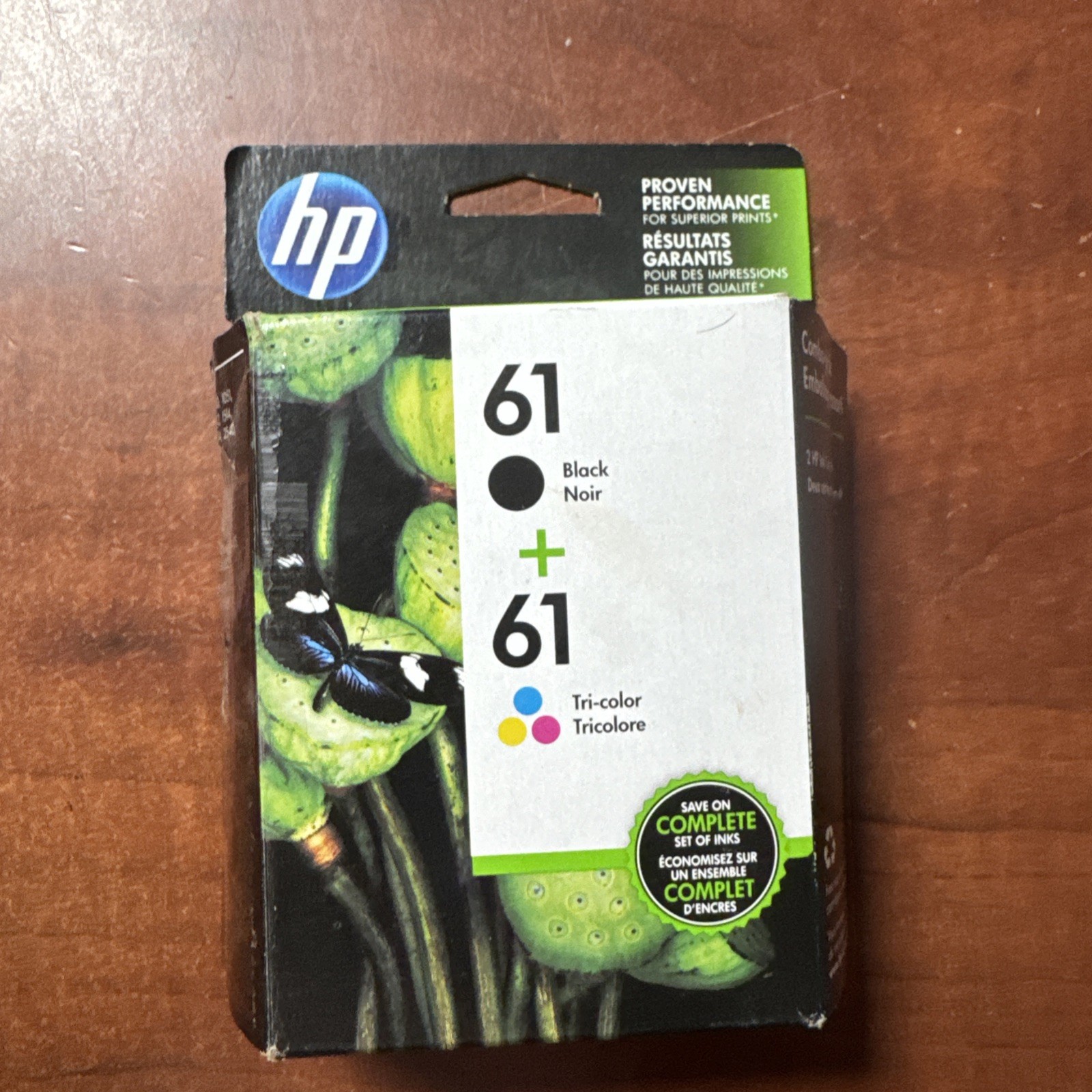 HP 61 Black And Tri-Color Ink Cartridges CR259FN Exp. September 2015