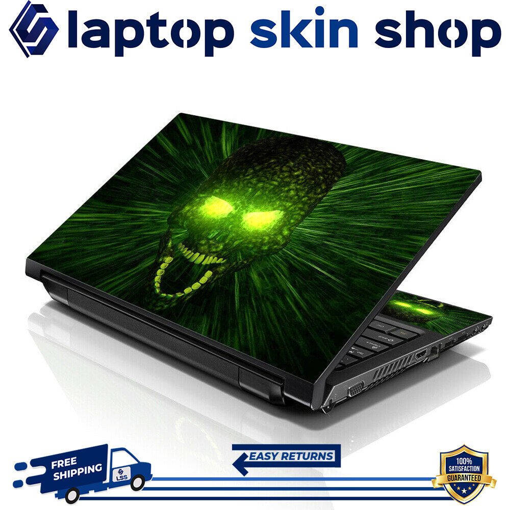 Laptop Skin Sticker Notebook Decal Green Monster for Dell Apple Asus HP 13"-16"