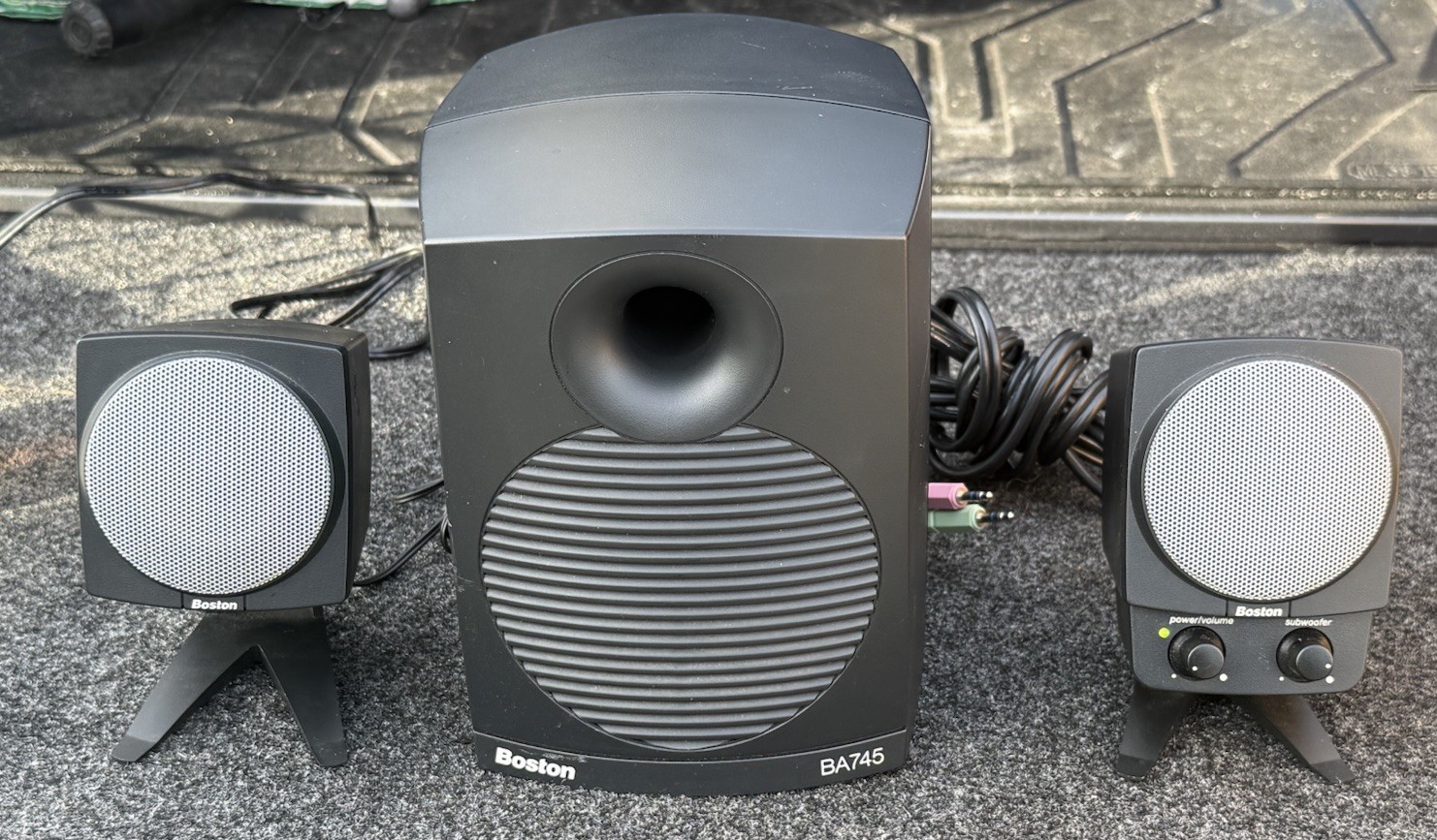 Boston Acoustics BA745 2.1 Computer Speaker System Subwoofer + 2 Speakers Tested